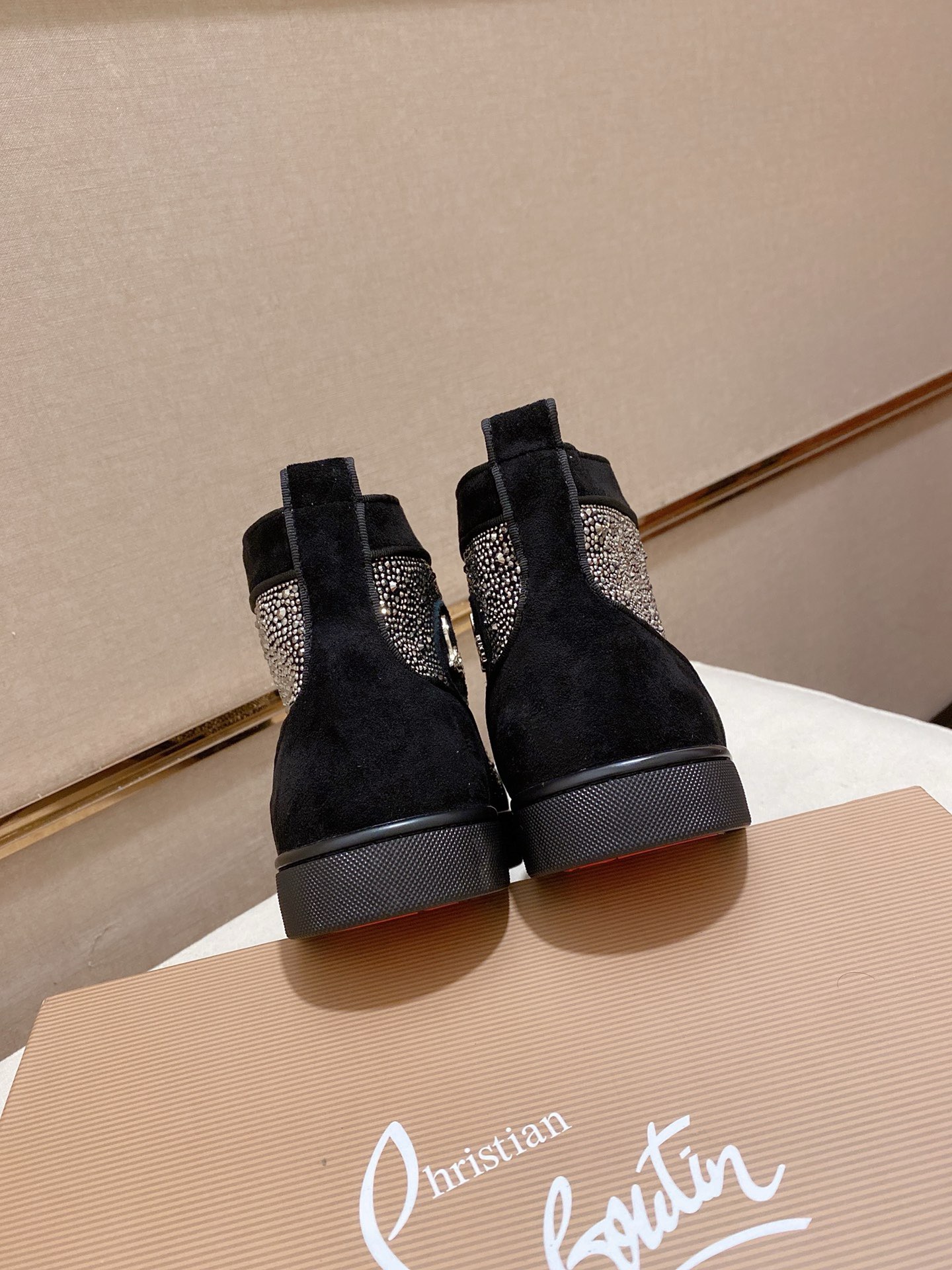 Men's High-Top Sneakers with Rhinestone Detailing and Leather Lining 9 i1744698017689 1998 0 7