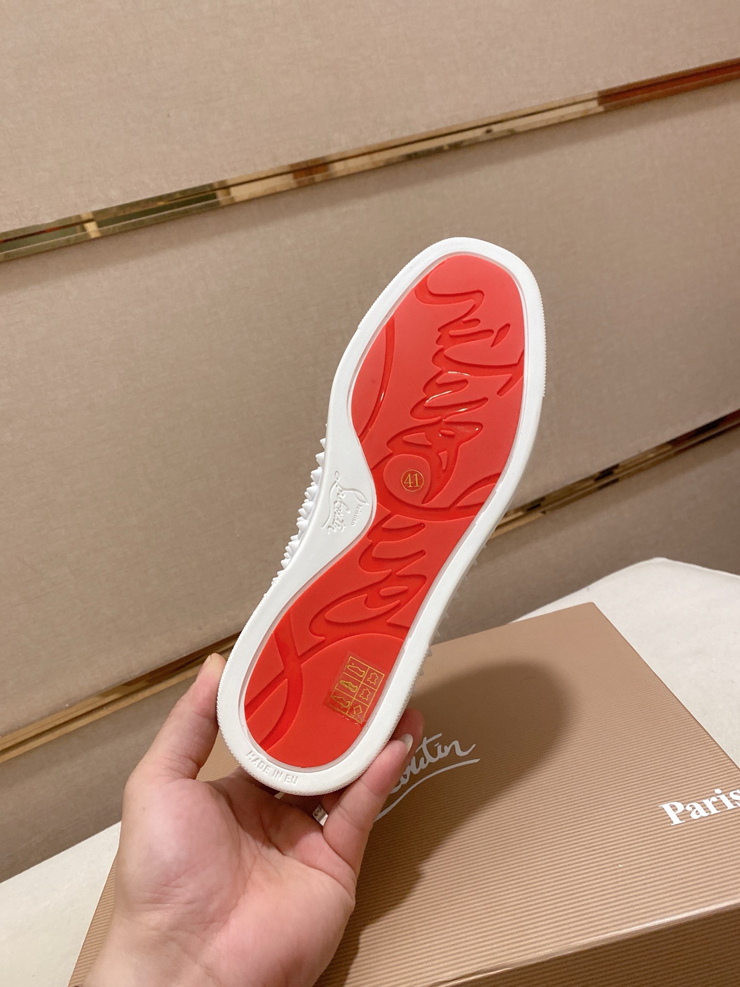 Christian Louboutin Men's White Leather High-Top Sneakers Size 38-44 10 i1744698162585 3223 0 8