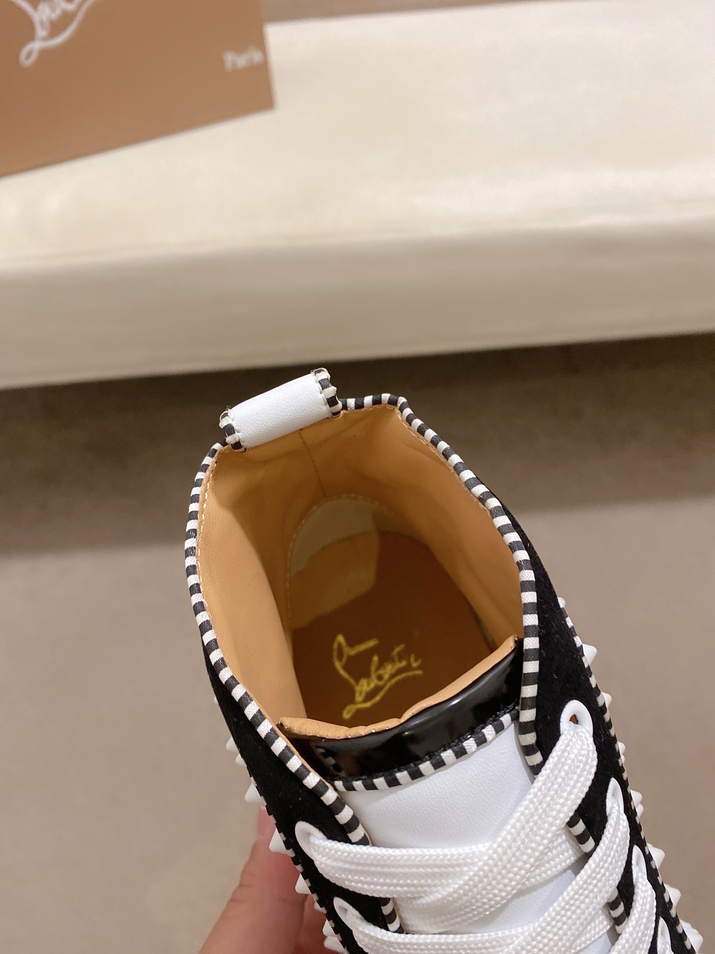 Christian Louboutin Men's White Leather High-Top Sneakers Size 38-44 7 i1744698162588 7389 0 5