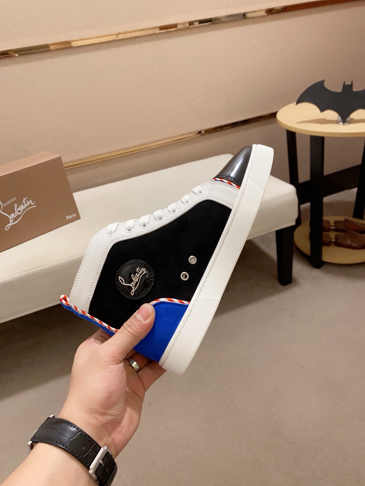 Christian Louboutin Men's Italian Leather High-Top Sneakers, Sizes 38-44 6 i1744698291094 1215 0 4