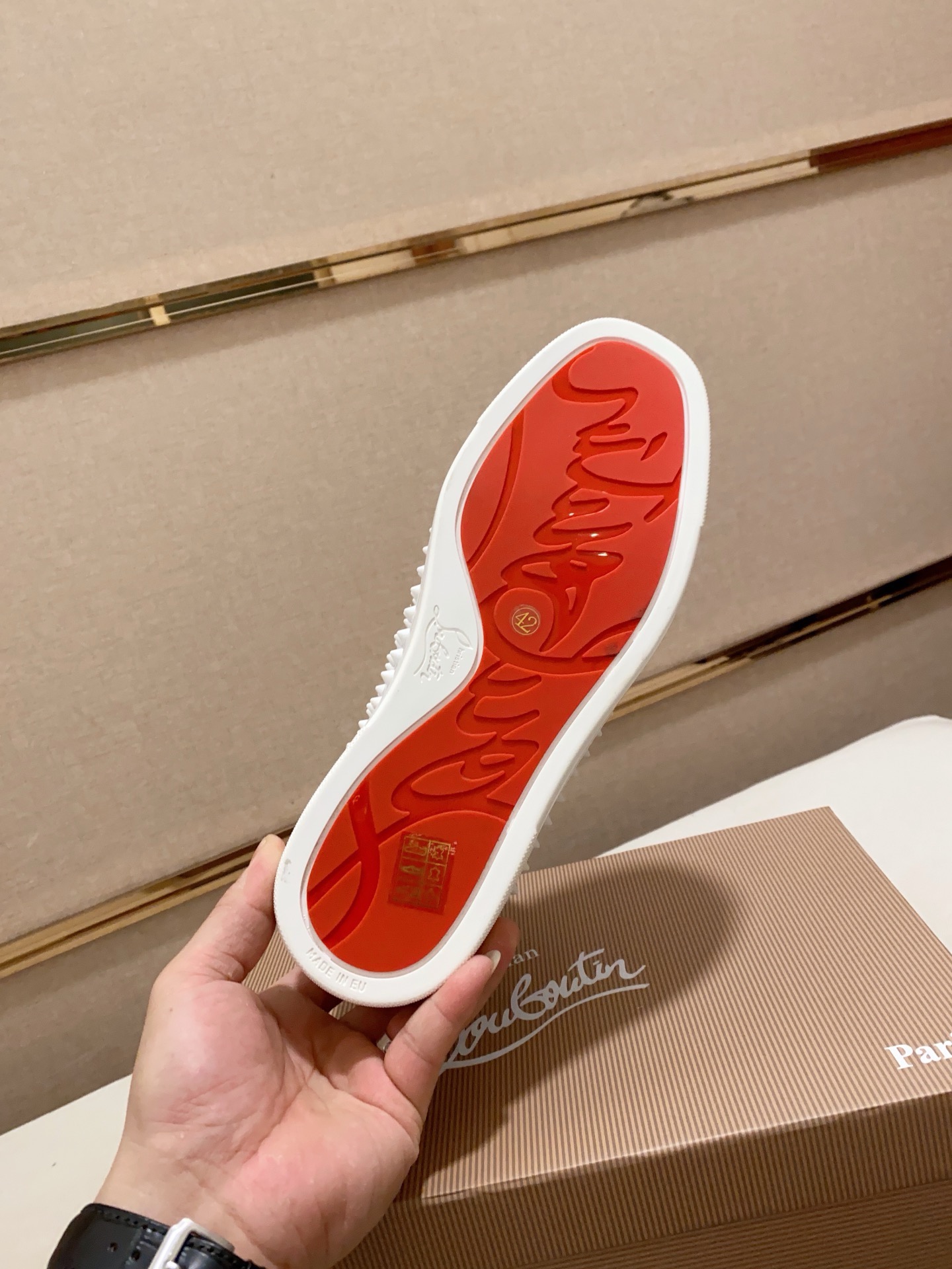 Christian Louboutin Men's Italian Leather High-Top Sneakers, Sizes 38-44 10 i1744698291415 262 0 8