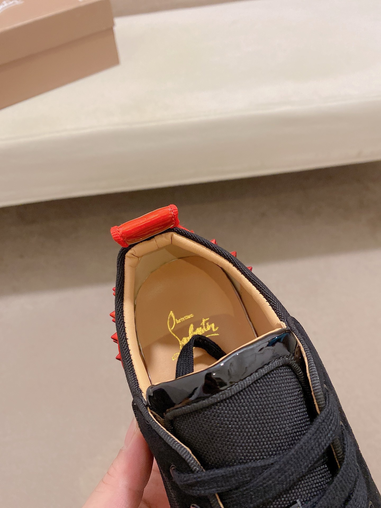 Christian Louboutin Men's Black Leather Spiked Sneakers Size 38-44 7 i1744699236850 4951 0 5