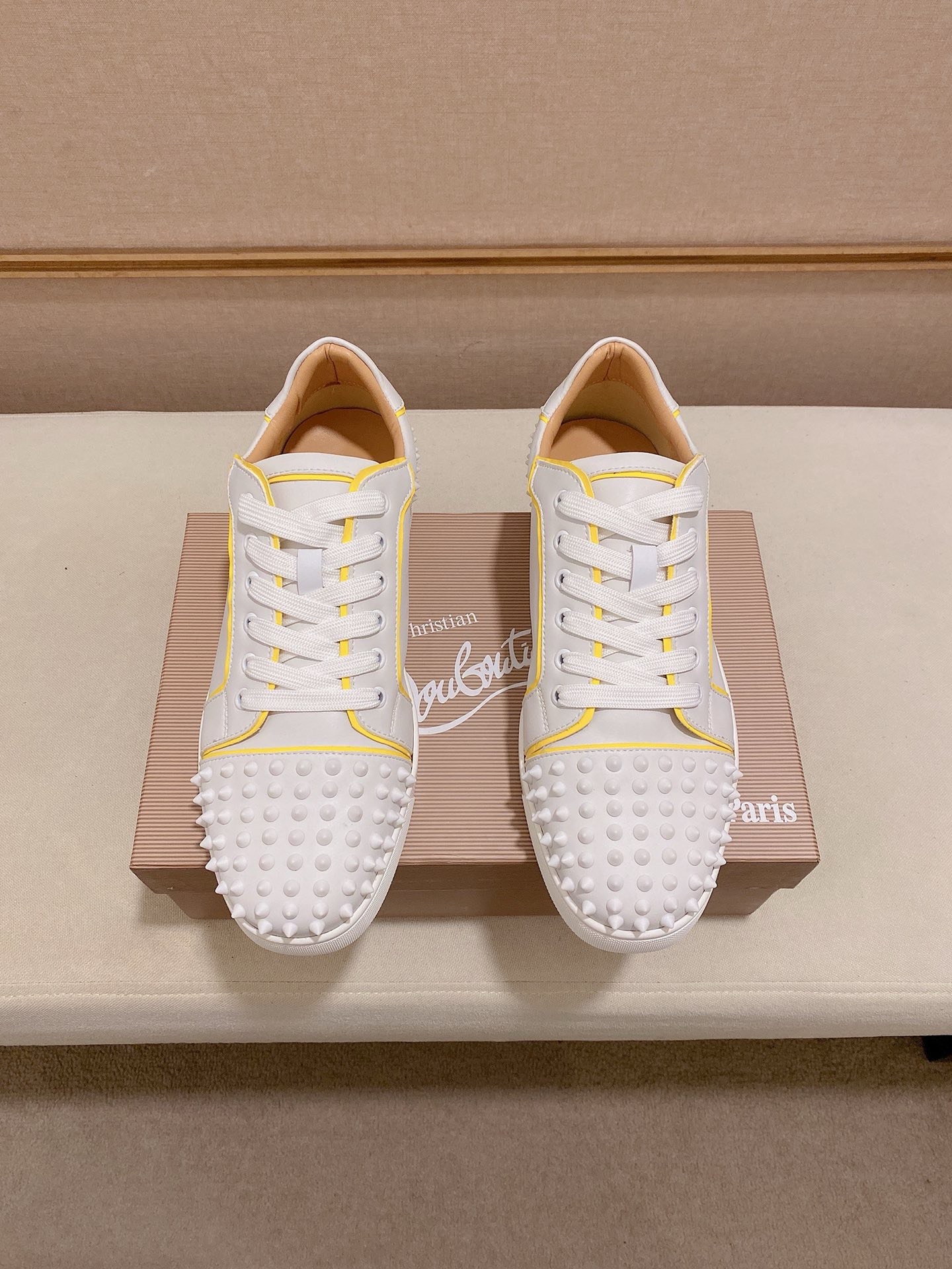 Christian Louboutin White Leather Low-Top Sneakers Size 38-44 8 i1744699271653 2416 0 6