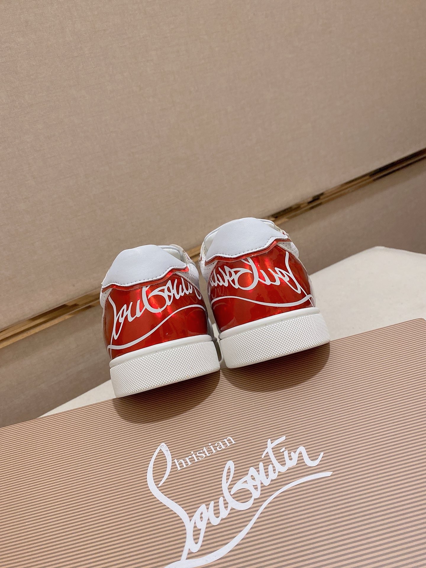 Christian Louboutin Men's White Leather Low-Top Sneakers, Size 38-44 9 i1744699350908 8971 0 7