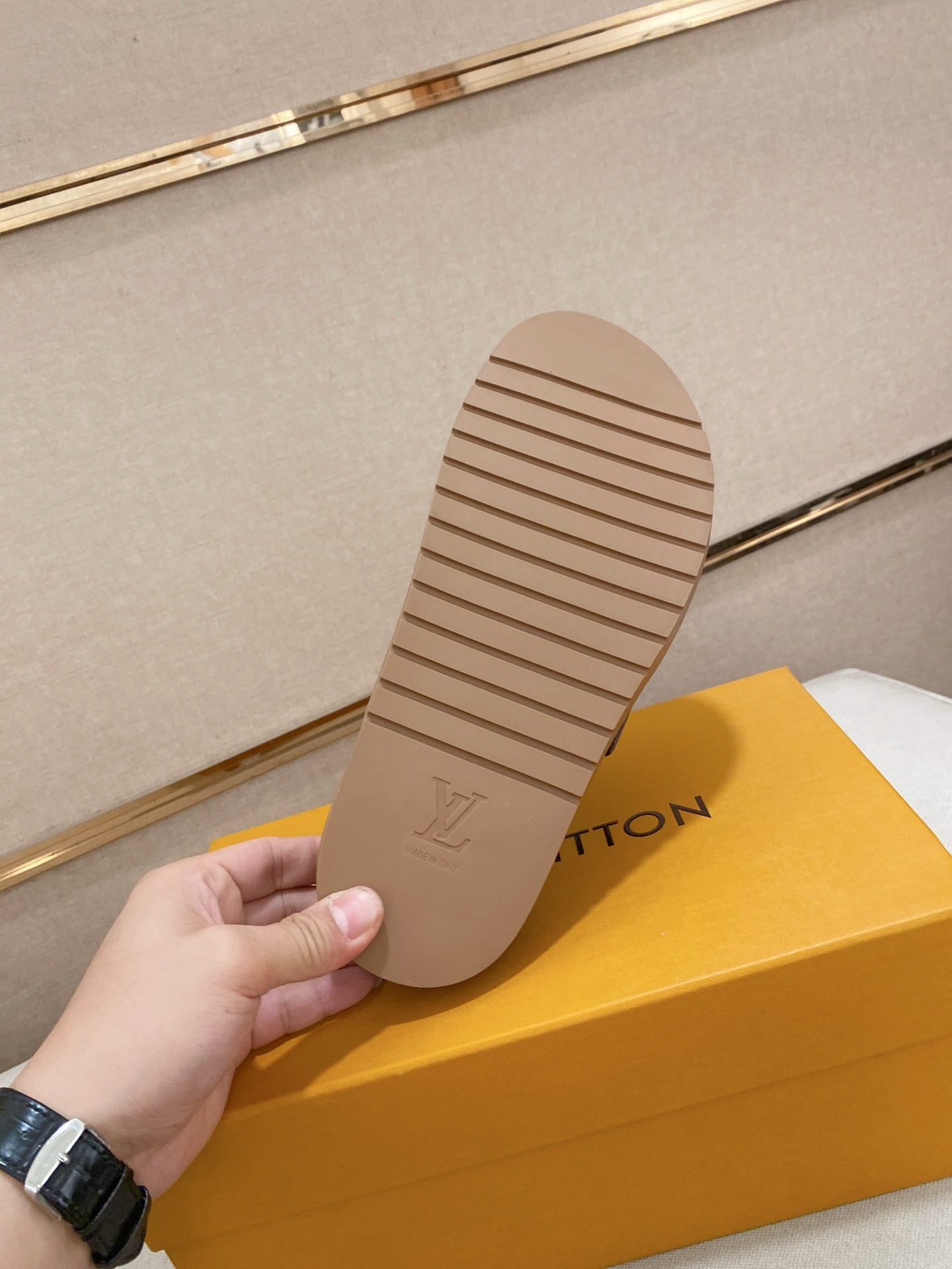 Louis Vuitton Men's Brown Leather Sandals, Designer Slides, Sizes 38-44 9 i1745050797209 7021 0 7