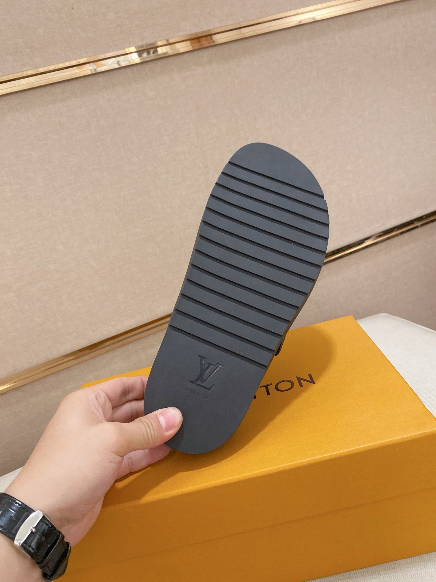 Louis Vuitton Men's Leather Monogram Sandals | Comfortable Summer Slides 9 i1745050820100 795 0 7
