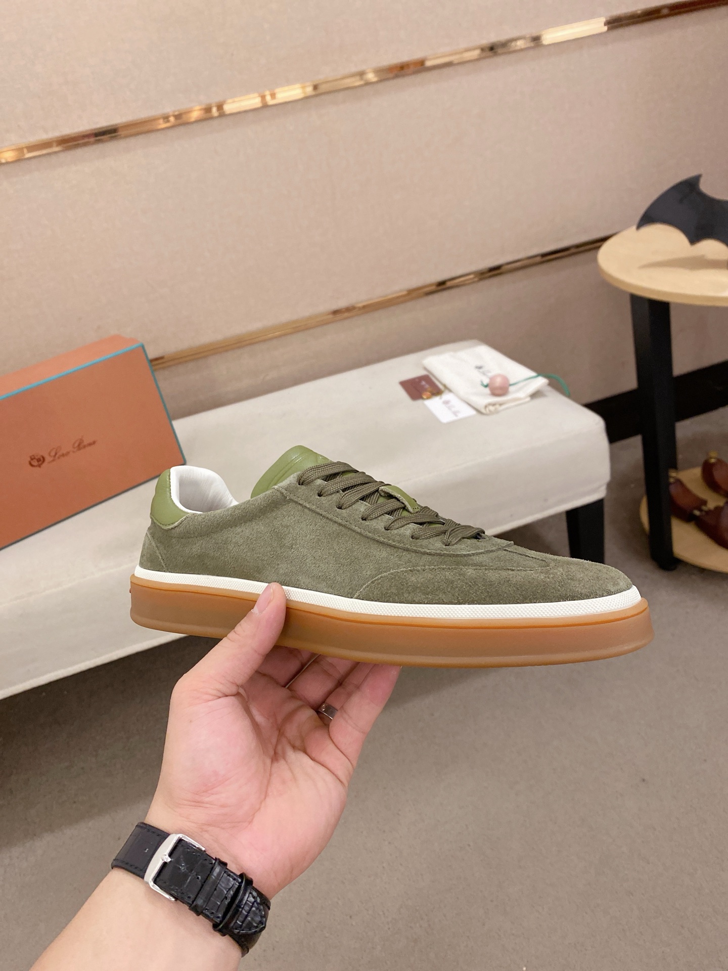Loro Piana Men's Suede Leather Sneaker Classic Style Loafers Size 38-44 5 i1745218370843 4032 0 3