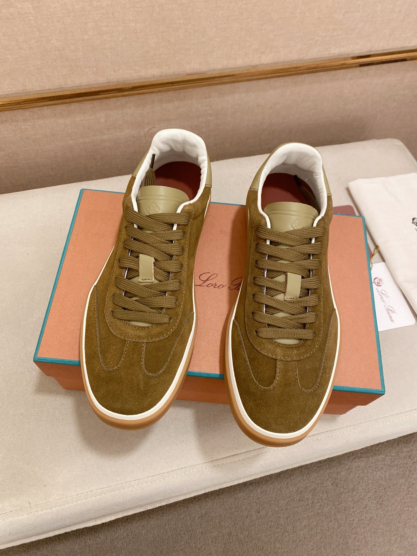 Loro Piana Men's Classic Suede Leather Low-Top Sneakers, Size 38-44 7 i1745218397182 4804 0 5