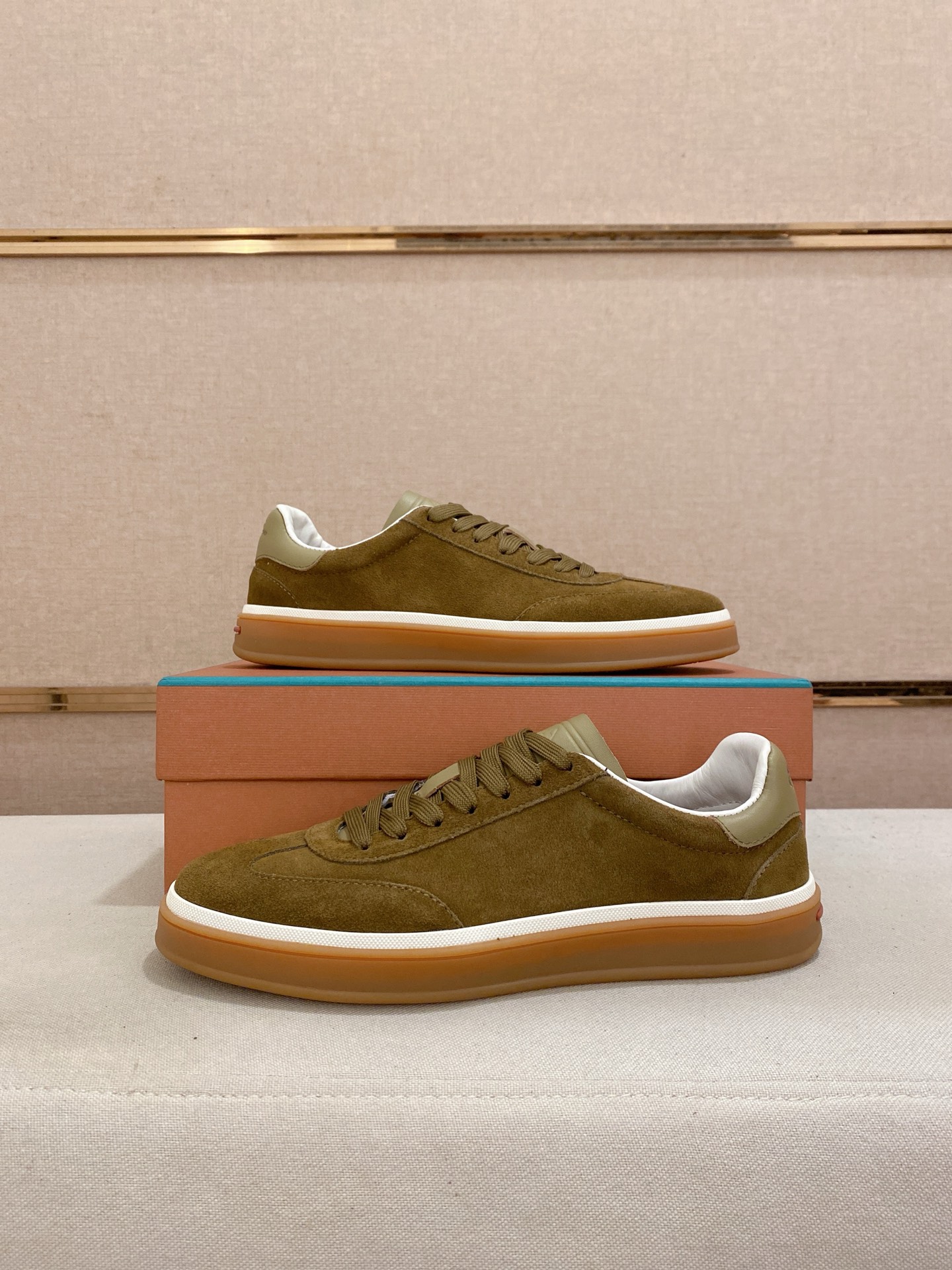 Loro Piana Men's Classic Suede Leather Low-Top Sneakers, Size 38-44 8 i1745218397859 75 0 6
