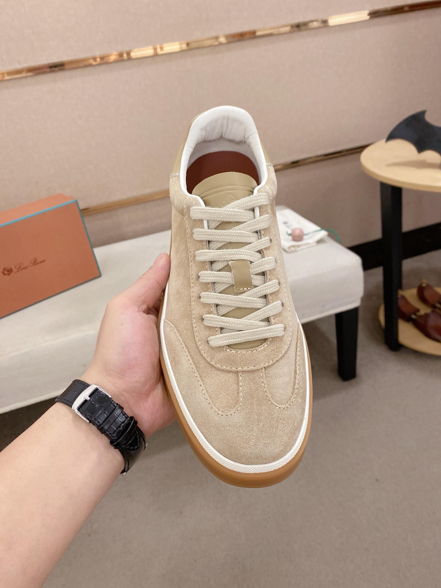 Loro Piana Men's Suede Leather Low-Top Sneakers, Sizes 38-44 3 i1745218420387 4417 0 1