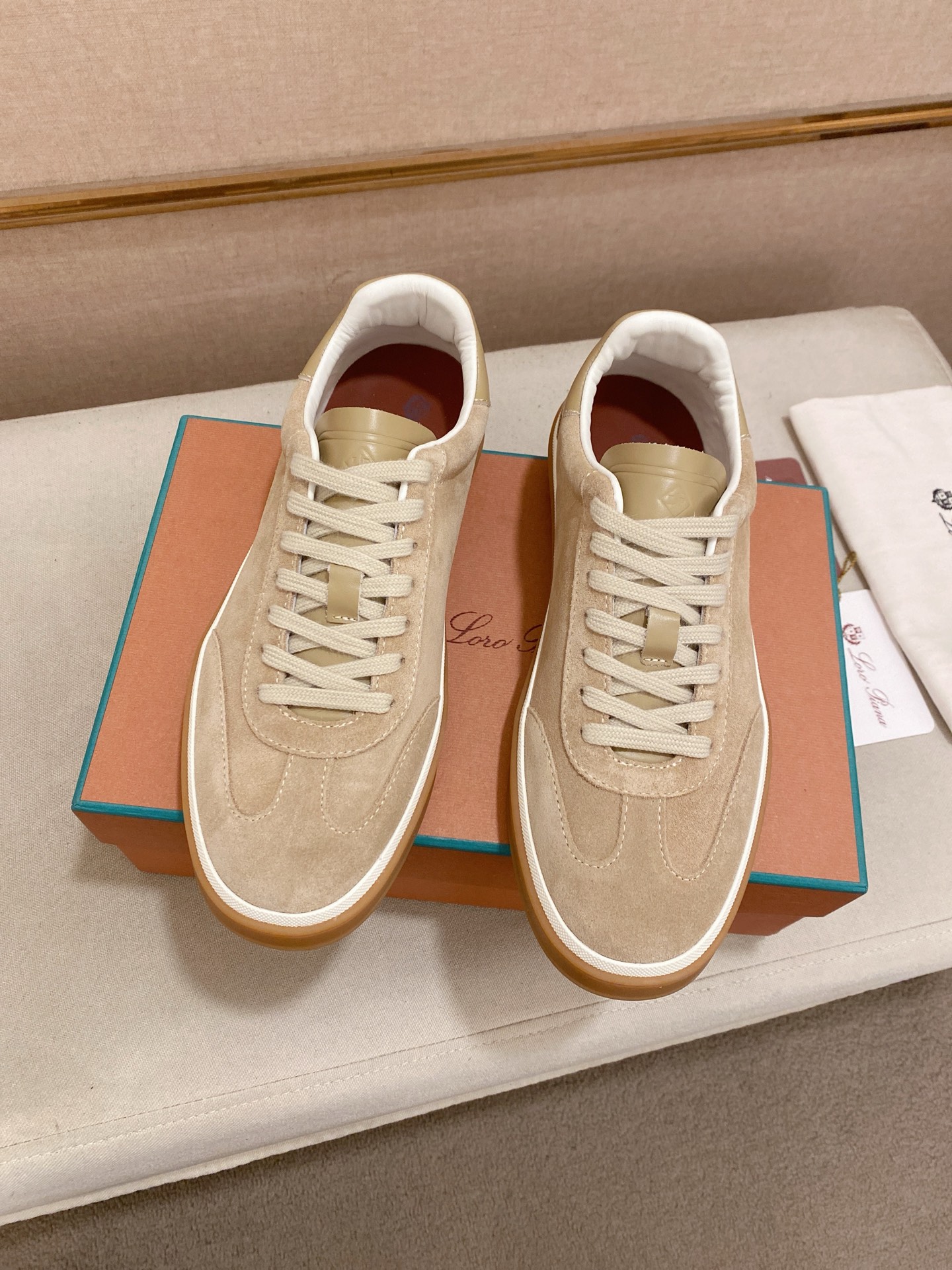 Loro Piana Men's Suede Leather Low-Top Sneakers, Sizes 38-44 7 i1745218420432 3519 0 5