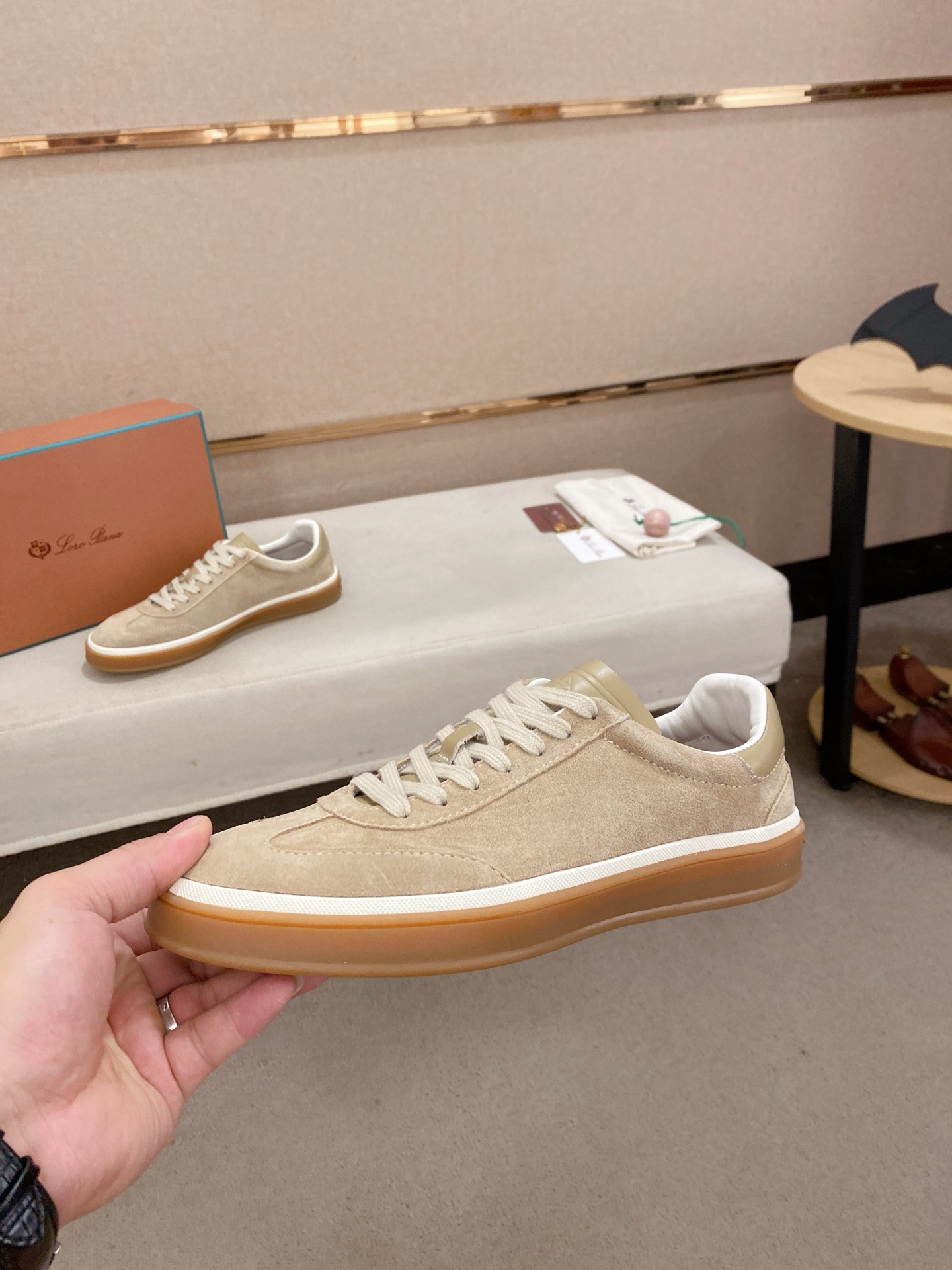 Loro Piana Men's Suede Leather Low-Top Sneakers, Sizes 38-44 4 i1745218421240 2274 0 2