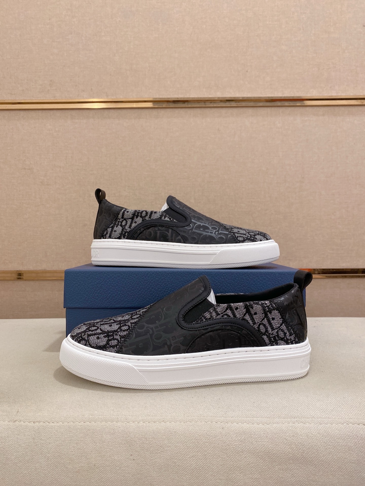 Dior Men's Slip-On Sneaker in Black Oblique Jacquard, Sizes 39-44 8 i1745220409050 8918 0 6