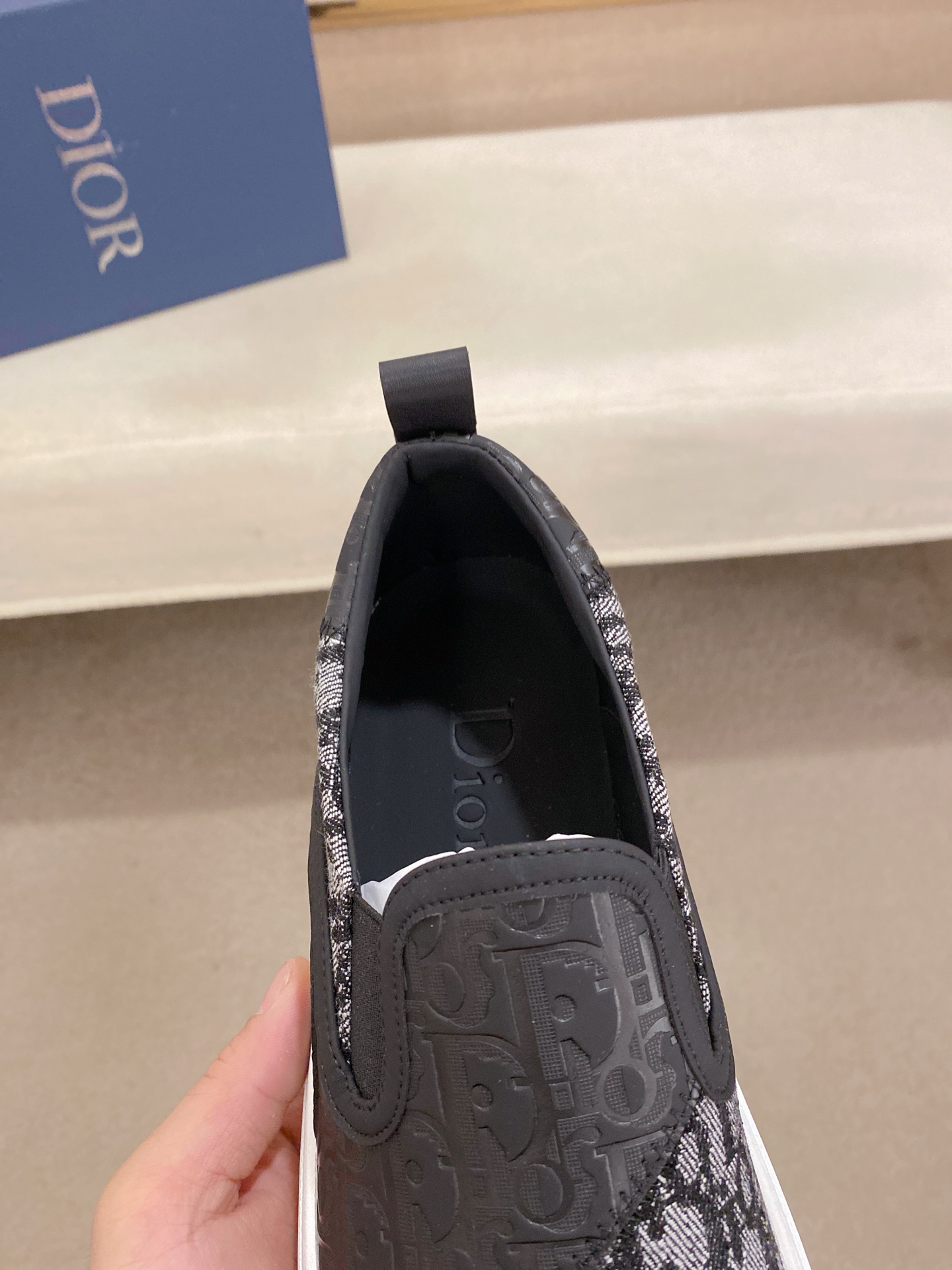 Dior Men's Slip-On Sneaker in Black Oblique Jacquard, Sizes 39-44 6 i1745220410557 9303 0 4