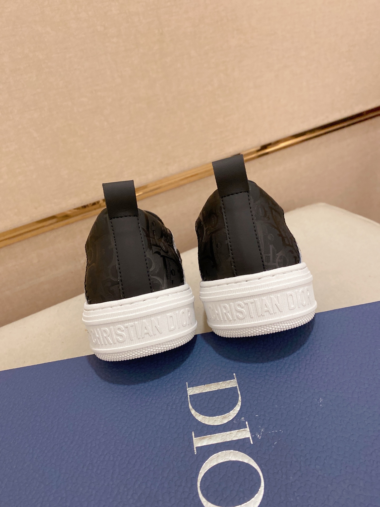 Dior Men's Slip-On Sneaker in Blue Dior Oblique Embroidery 9 i1745220541117 565 0 7