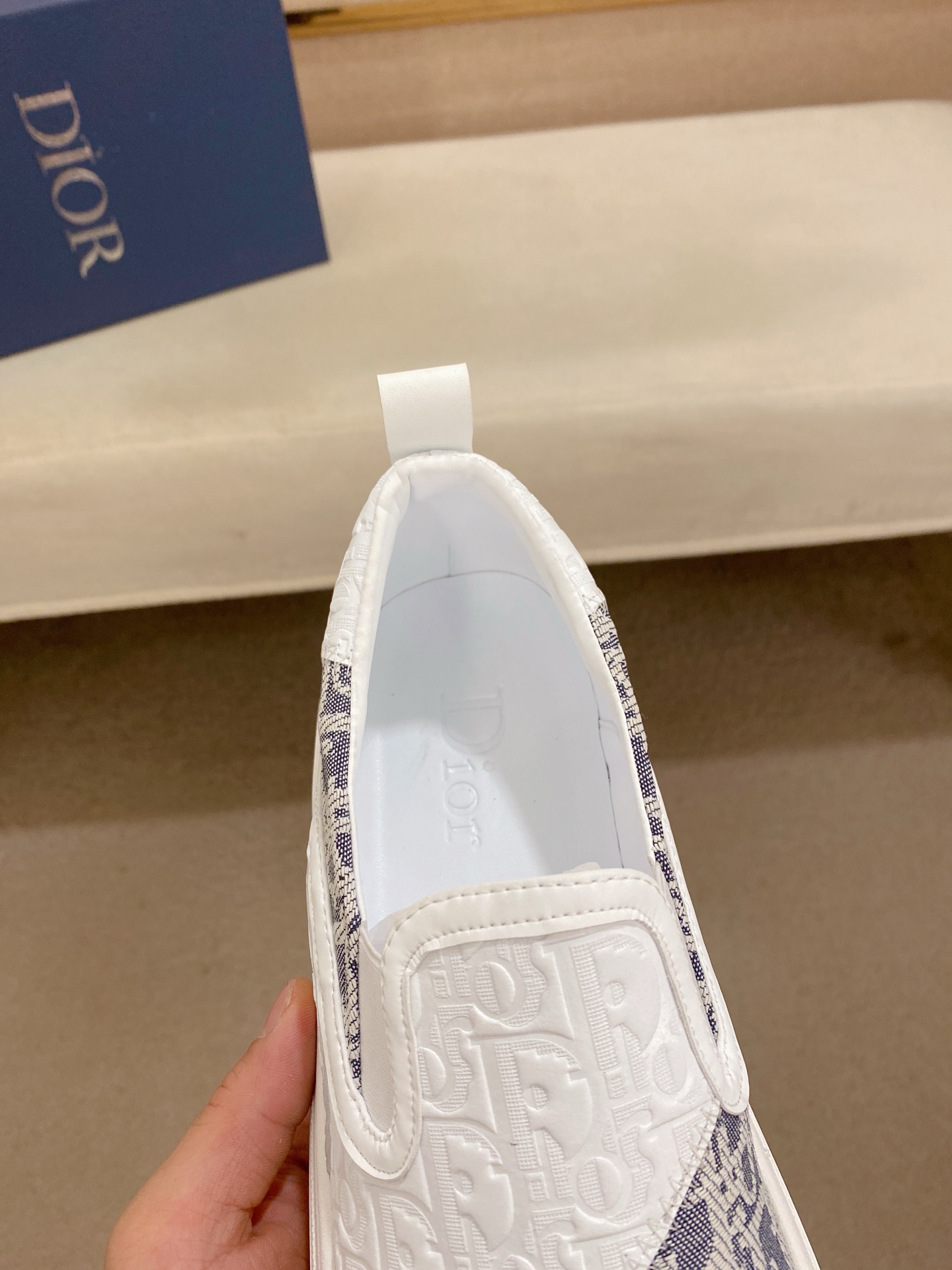 Dior Men's Slip-On Sneakers in Signature Oblique Canvas and Leather 7 i1745220603332 6199 0 5