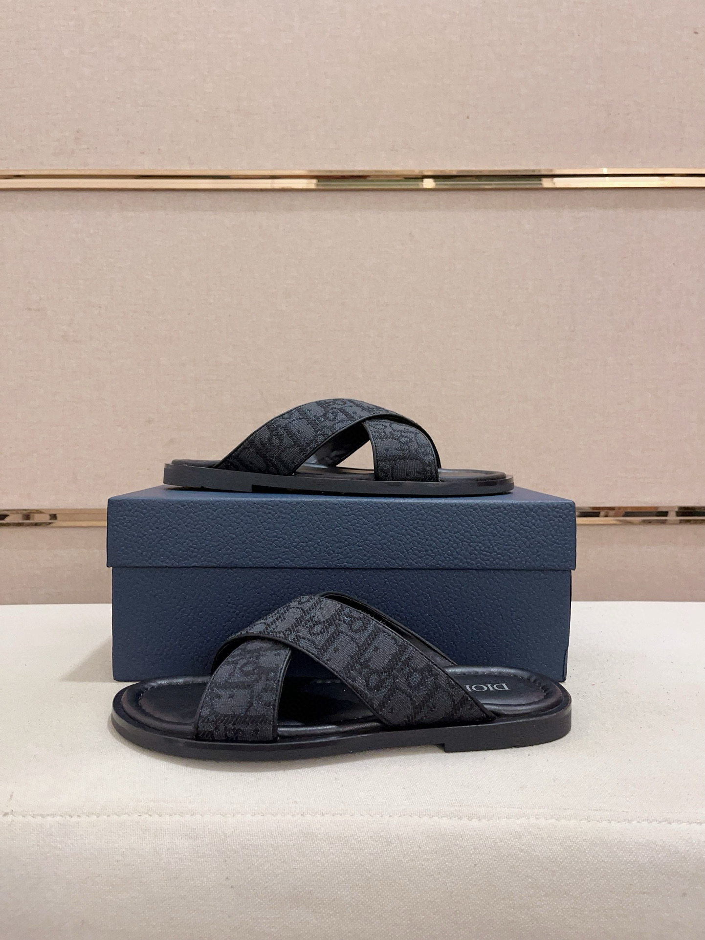 Dior Men's Dway Slide Sandal in Dior Oblique Jacquard 7 i1745303115807 4149 0 5