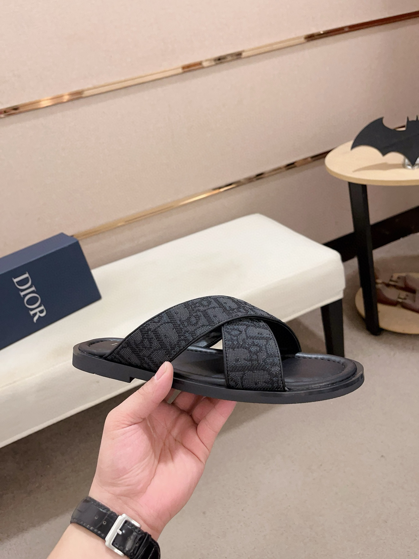 Dior Men's Dway Slide Sandal in Dior Oblique Jacquard 5 i1745303115807 9707 0 3