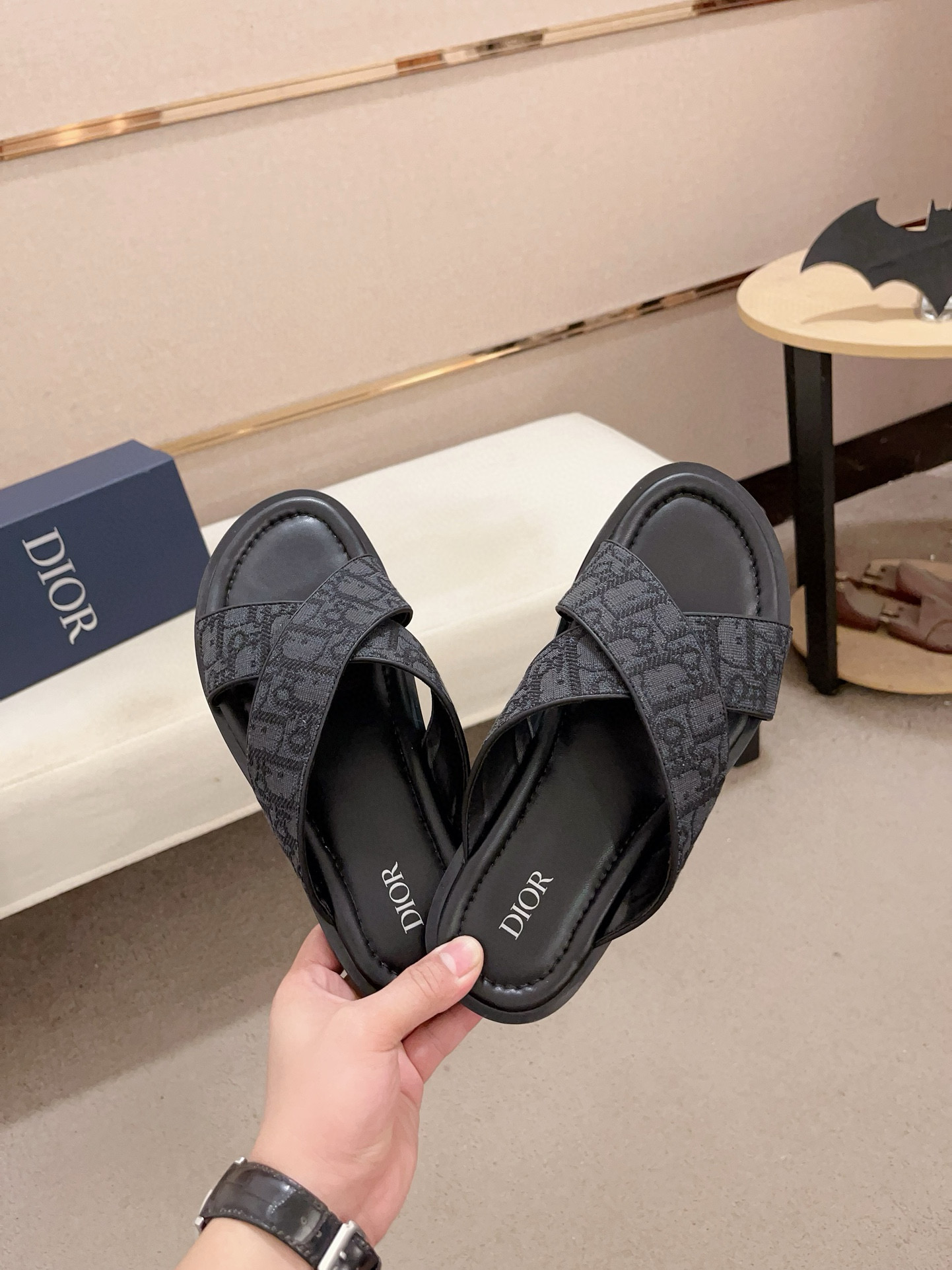 Dior Men's Dway Slide Sandal in Dior Oblique Jacquard 6 i1745303115808 4343 0 4