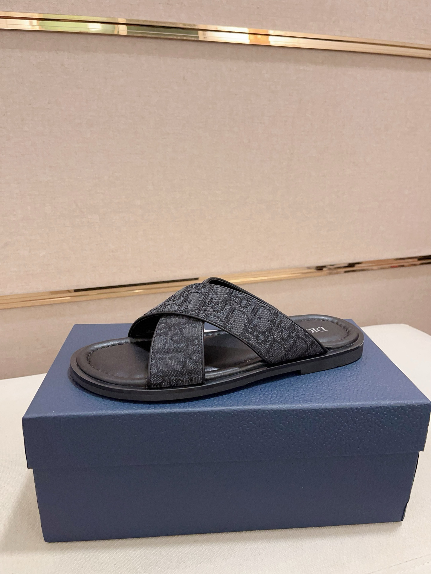 Dior Men's Dway Slide Sandal in Dior Oblique Jacquard 1 Dior Men's Dway Slide Sandal in Dior Oblique Jacquard