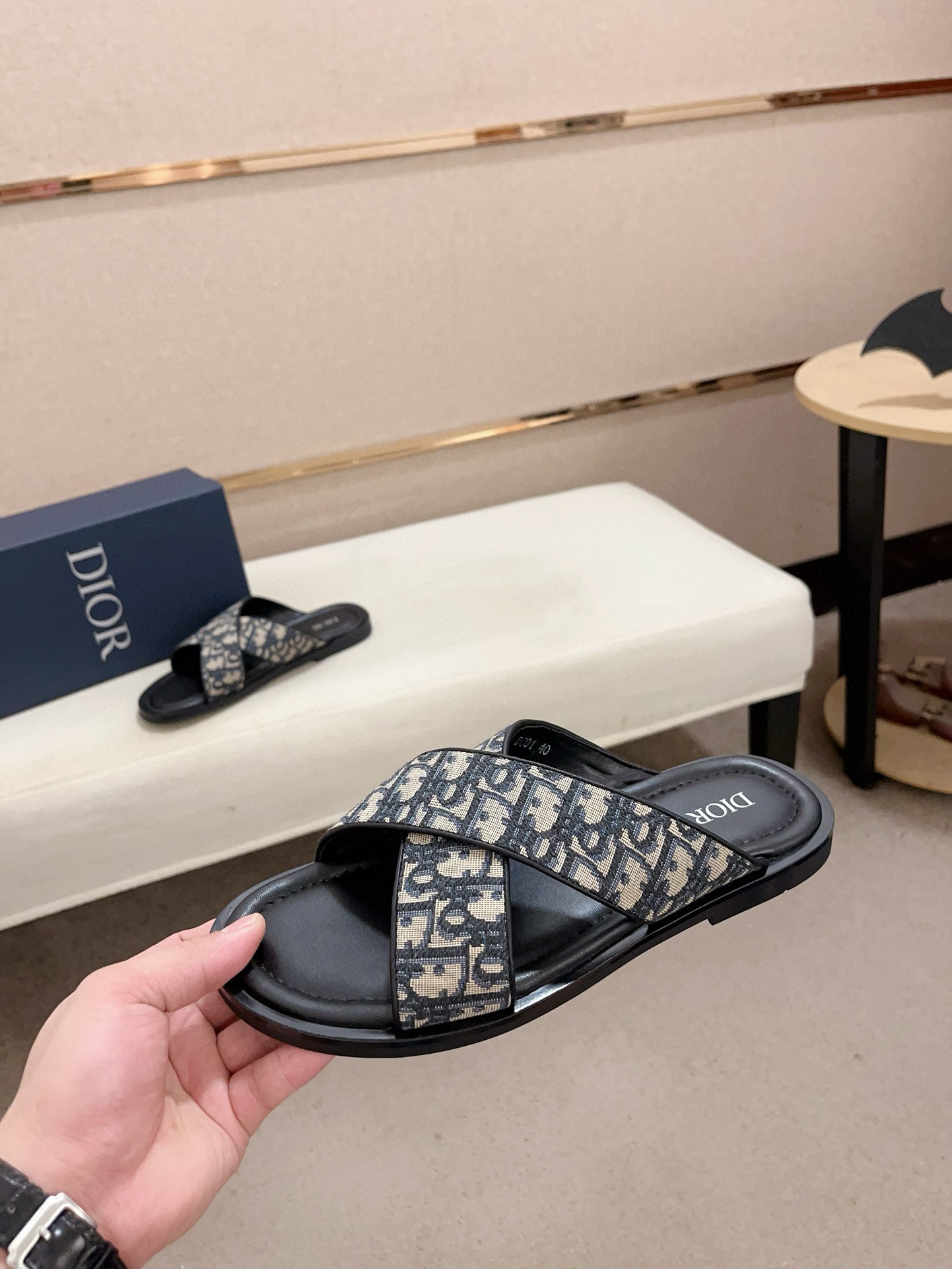 Dior Men's Dway Oblique Slides Sandals - Iconic Style & Comfort 4 i1745303135330 9888 0 2