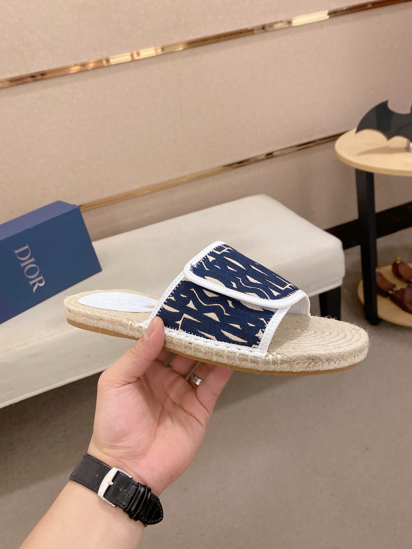 Dior Men's Blue Oblique Pattern Espadrille Sandals, Sizes 38-44 5 i1745737489056 1975 0 3