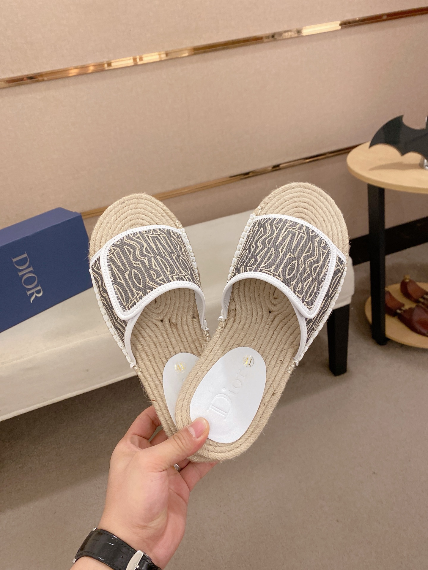 Dior Men's Espadrille Slide Sandal With Dior Oblique Motif, Comfortable and Stylish 6 i1745737552693 4901 0 4