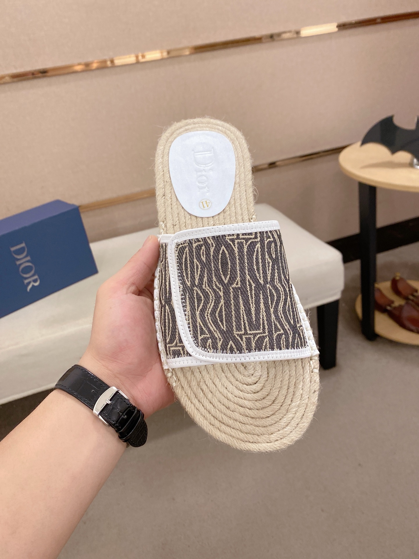Dior Men's Espadrille Slide Sandal With Dior Oblique Motif, Comfortable and Stylish 5 i1745737552701 9104 0 3