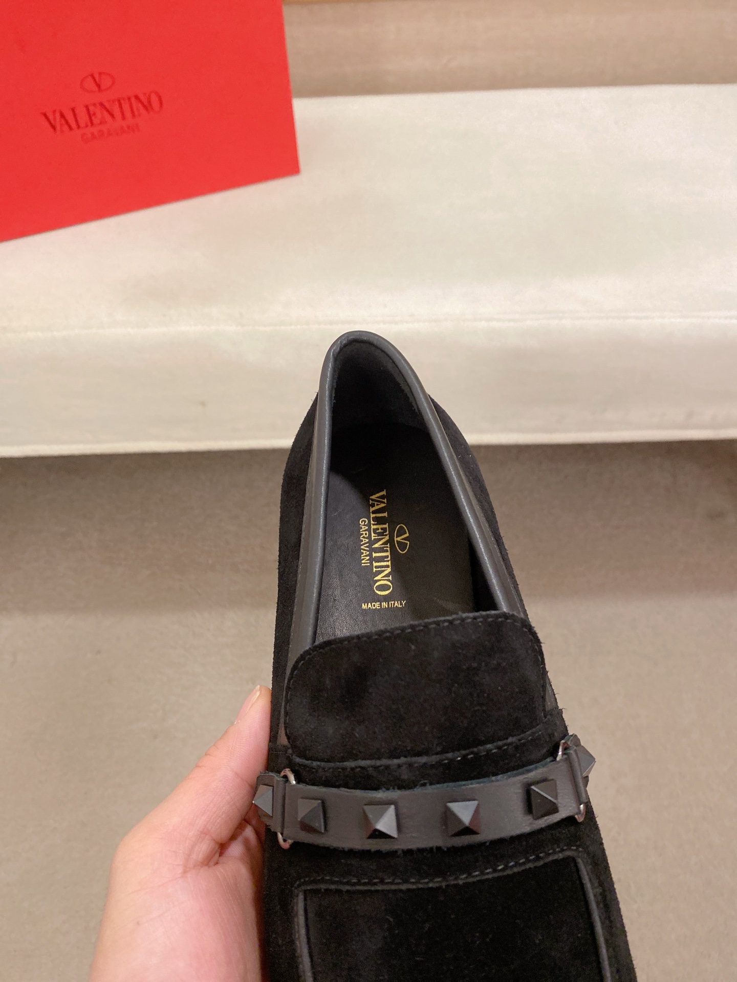 Valentino Men's Black Suede Loafers with Rockstud Detail, Size 38-44 7 i1745738099017 5148 0 4