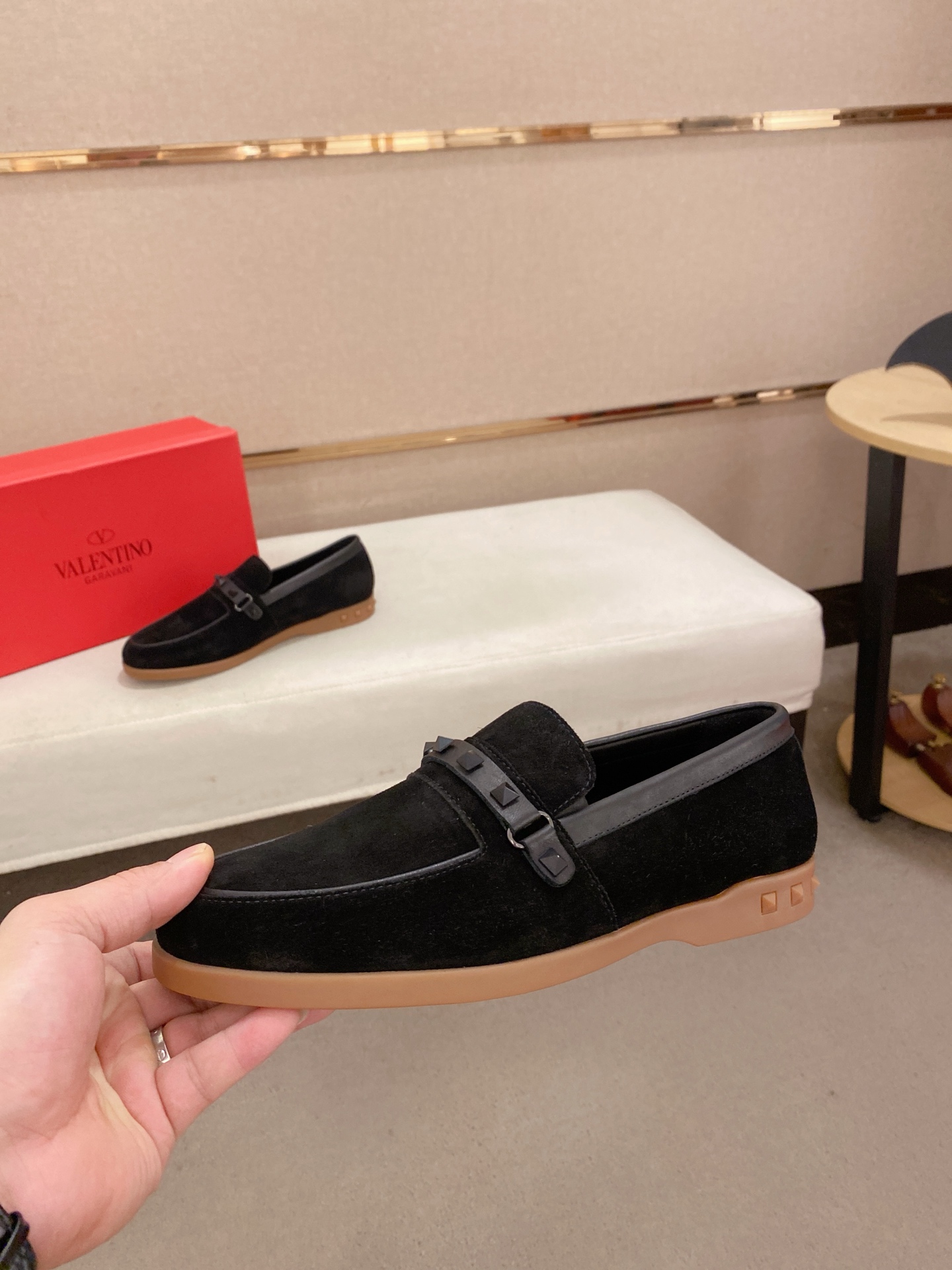 Valentino Men's Black Suede Loafers with Rockstud Detail, Size 38-44 4 i1745738099023 32 0 2