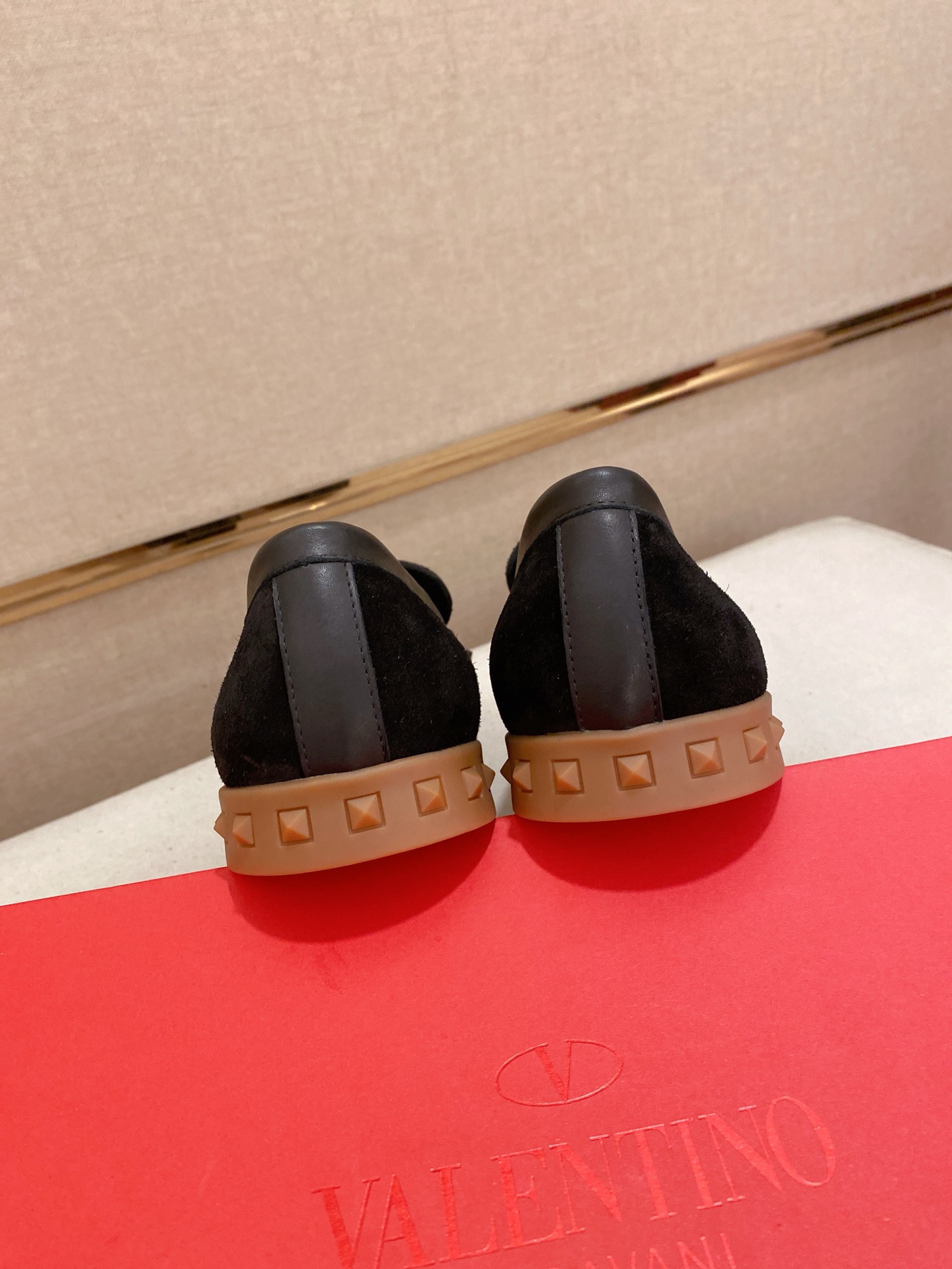 Valentino Men's Black Suede Loafers with Rockstud Detail, Size 38-44 9 i1745738100417 3619 0 5