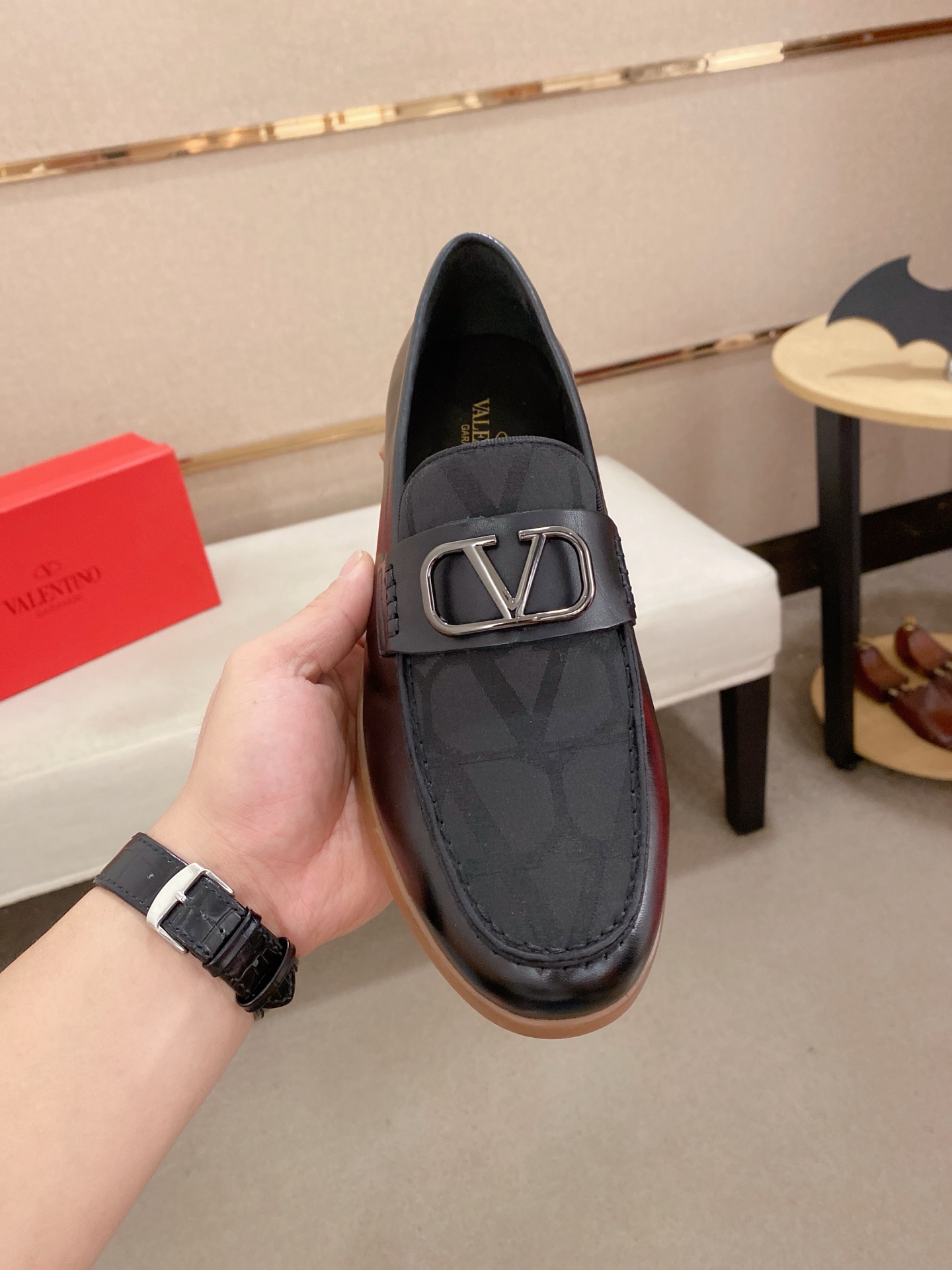 Valentino Men's Black Leather Loafers | Size 38-44 Italian Craftsmanship 3 i1745738149777 8235 0 1