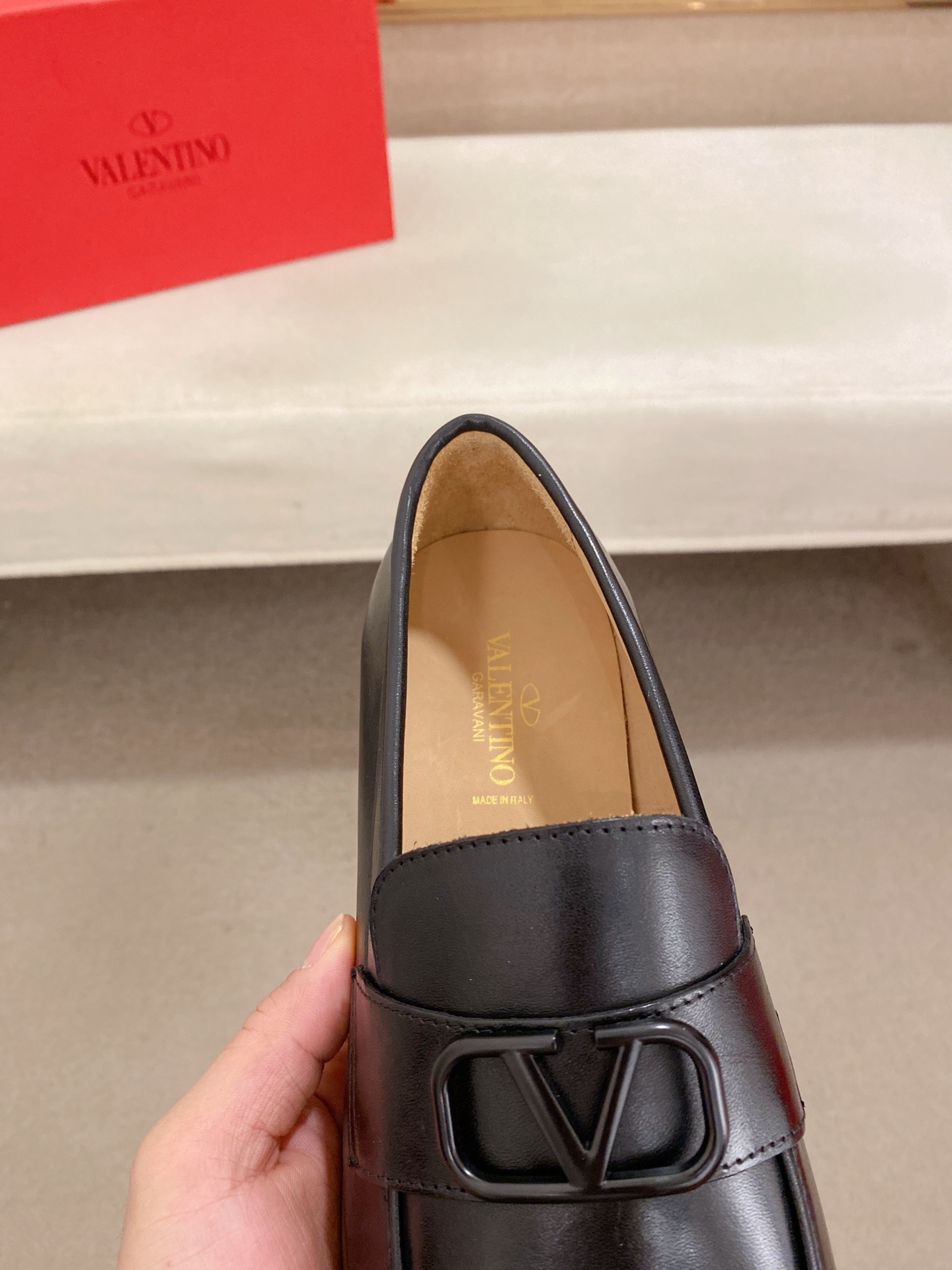 VALENTINO Men's Black Leather Loafers Slip-on Dress Shoes, Sizes 38-44 7 i1745738341398 61 0 4