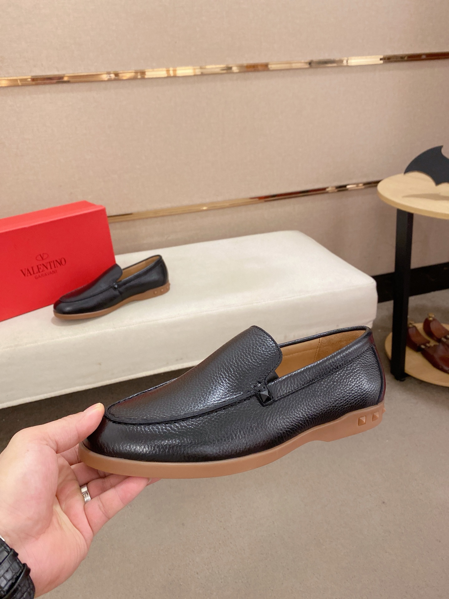 Valentino Men's Black Leather Loafers - Stylish & Comfortable (Sizes 38-44) 4 i1745738458506 6025 0 2