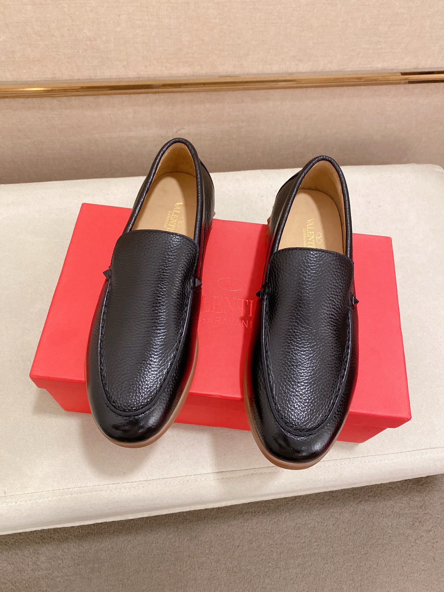 Valentino Men's Black Leather Loafers - Stylish & Comfortable (Sizes 38-44) 6 i1745738458541 3354 0 5
