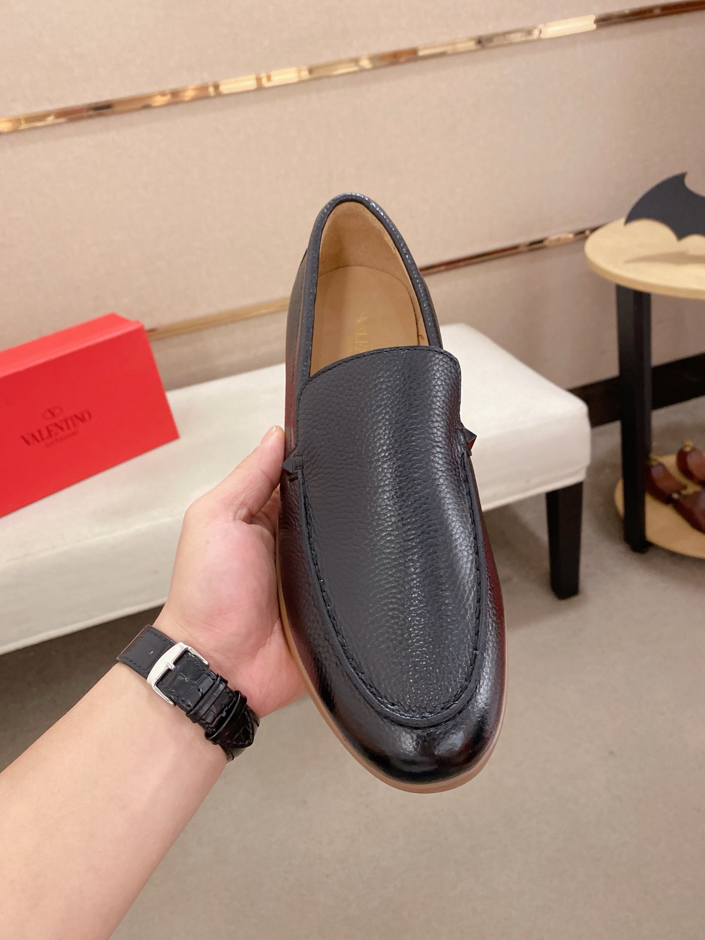 Valentino Men's Black Leather Loafers - Stylish & Comfortable (Sizes 38-44) 3 i1745738459860 6392 0 1