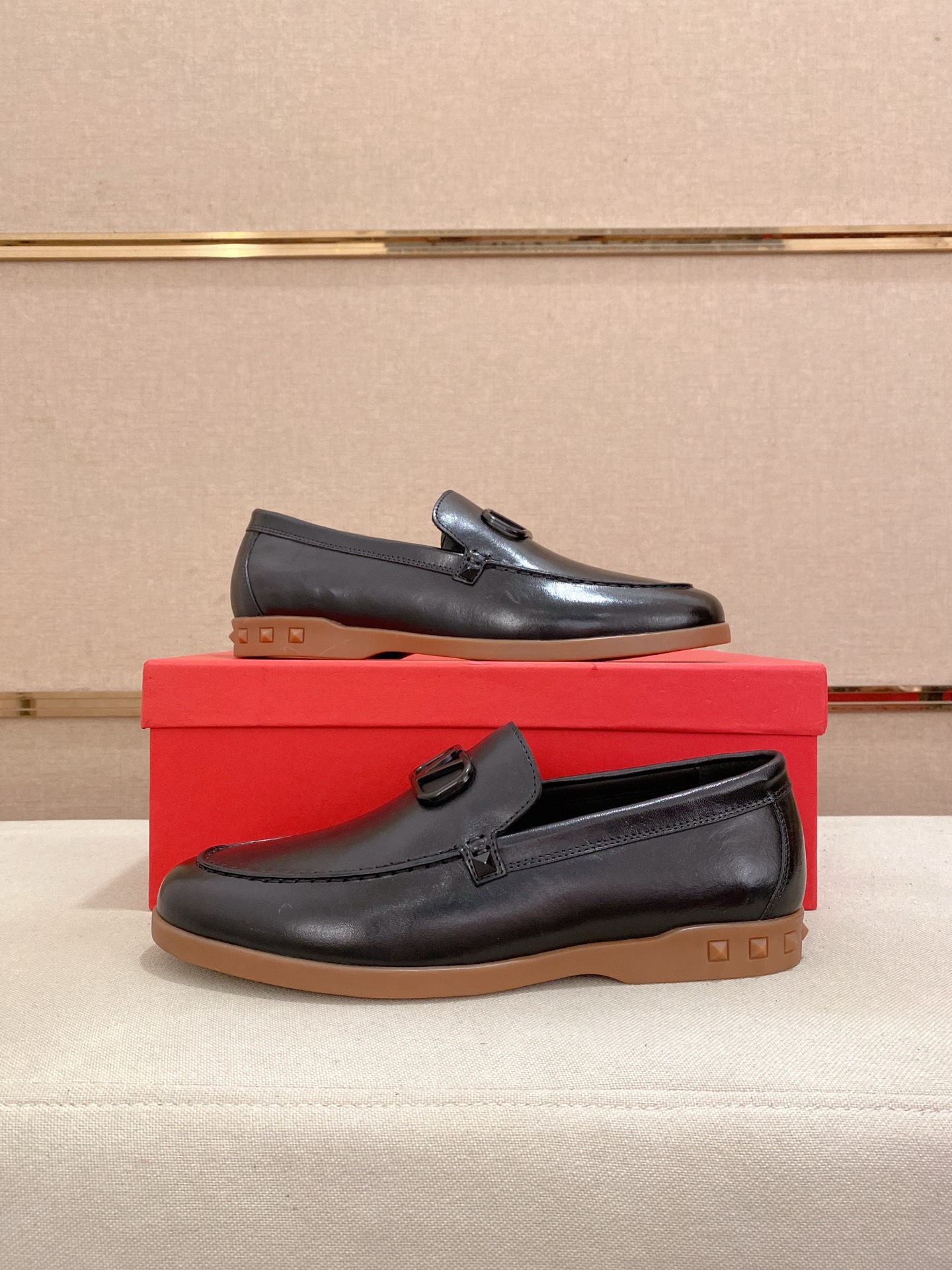 Valentino Men's Black Leather Loafers with Logo | Sizes 38-44 8 i1745738577863 4927 0 6