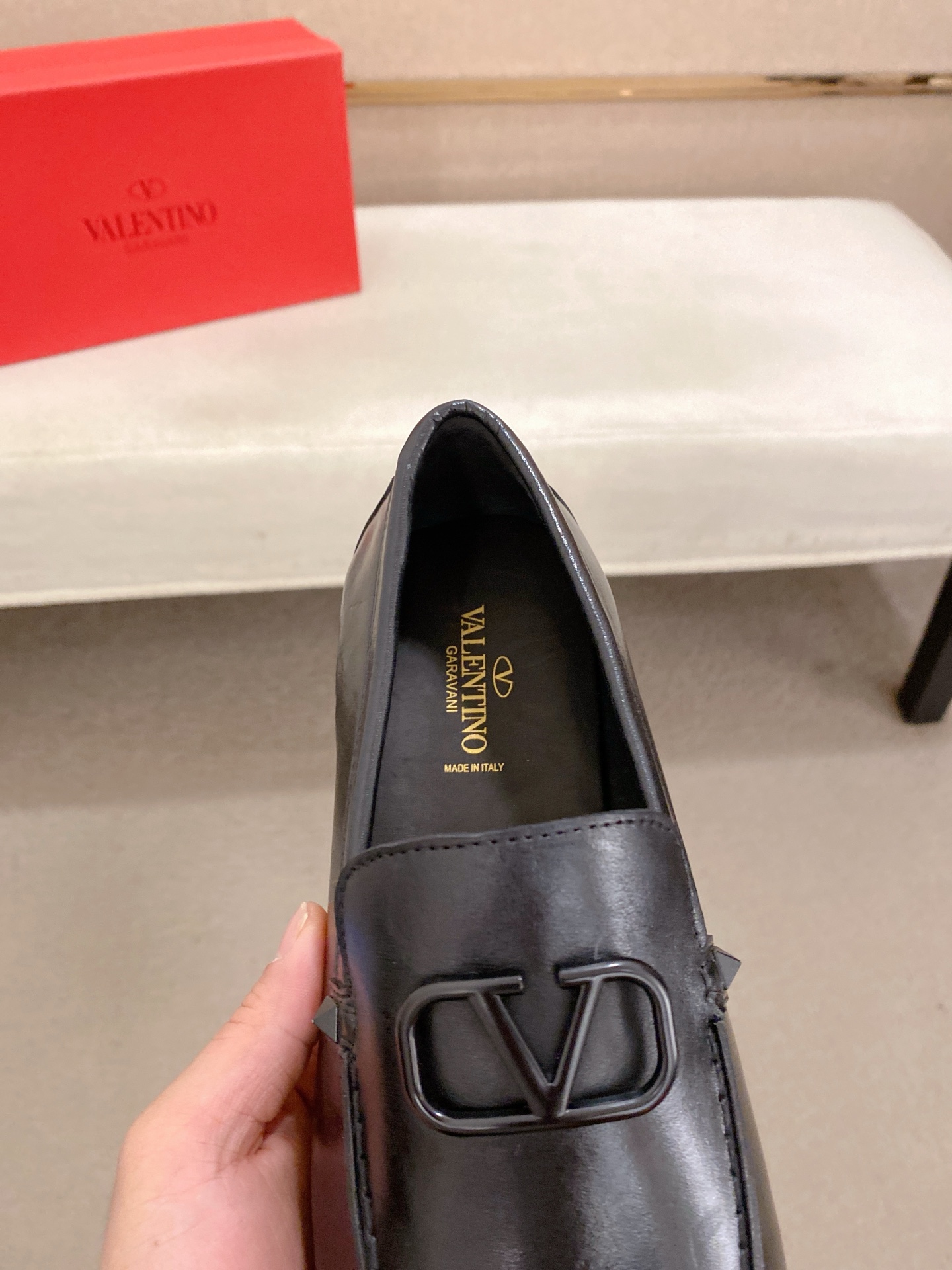 Valentino Men's Black Leather Loafers with Logo | Sizes 38-44 7 i1745738579320 1196 0 4