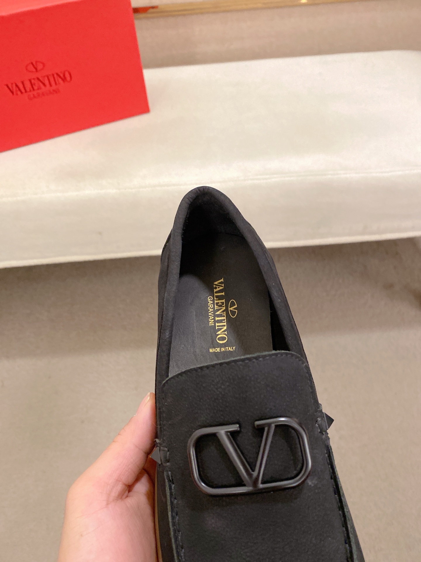 Valentino Men's Black Leather Loafers with Logo Detail, Sizes 38-44 7 i1745738633883 5249 0 4