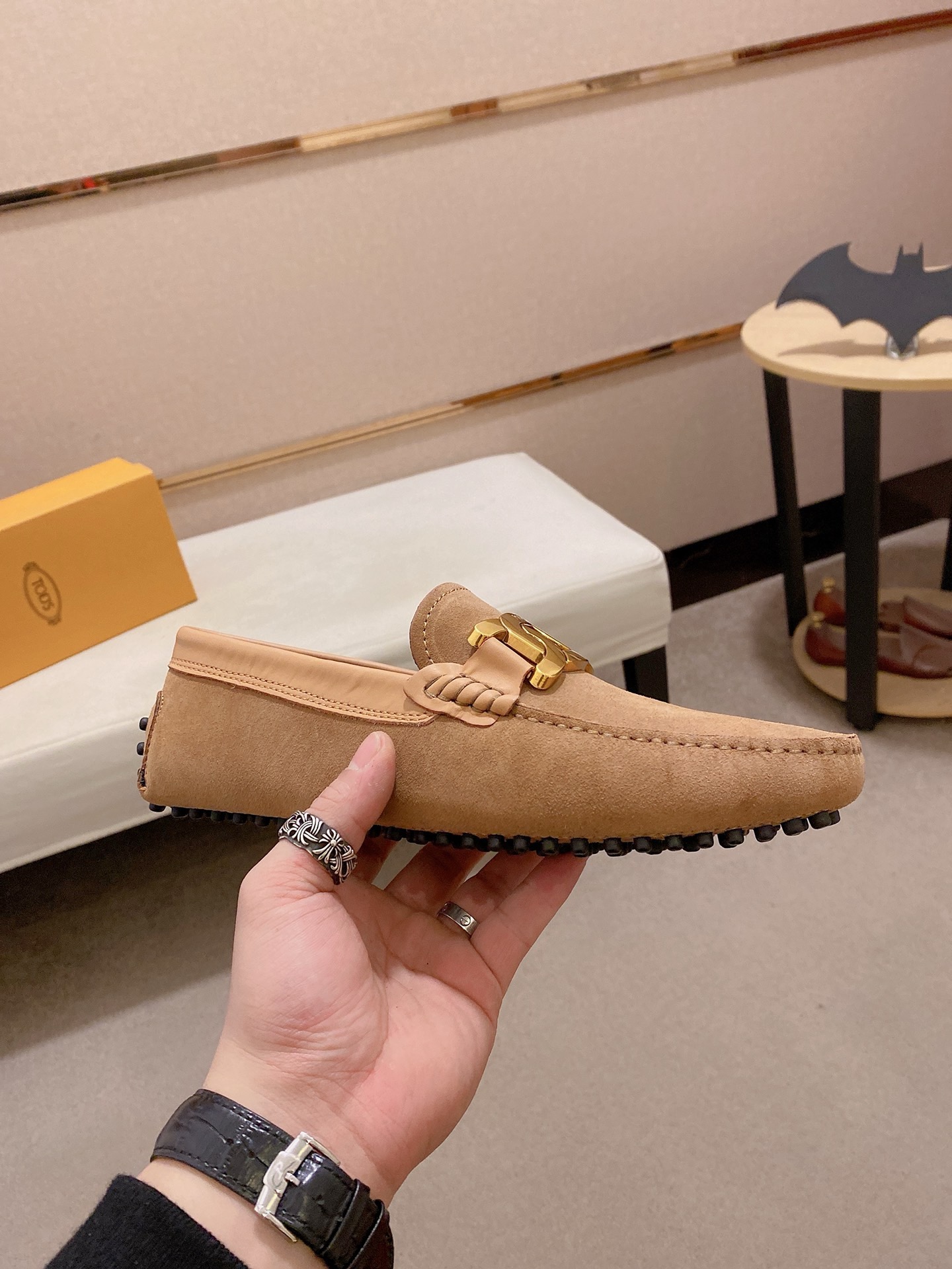 TOD'S Men's Beige Suede Driving Moccasins Loafers Size 38-44 5 i1746438160674 4314 0 3