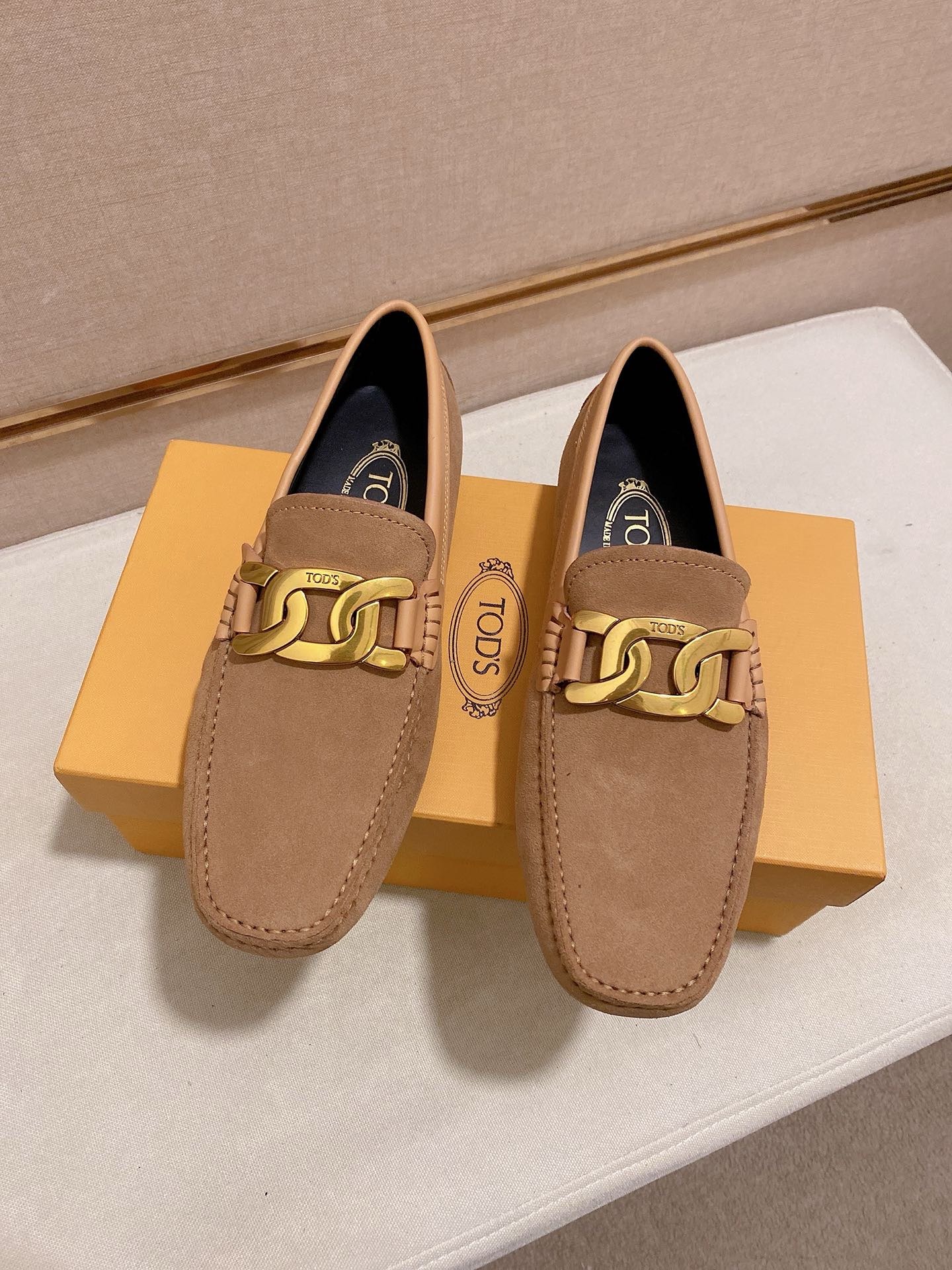 TOD'S Men's Beige Suede Driving Moccasins Loafers Size 38-44 7 i1746438160845 4594 0 5