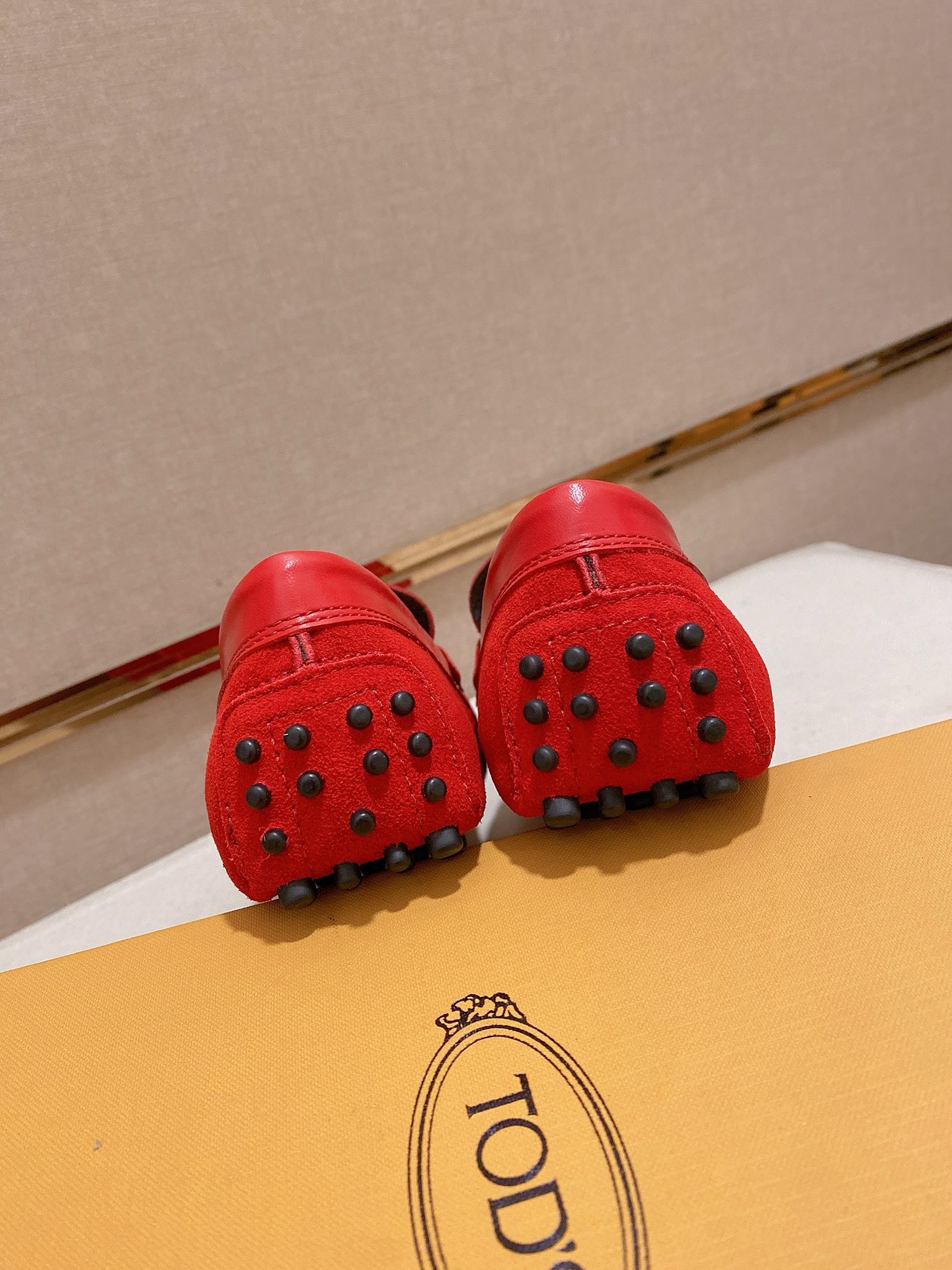 TOD'S Men's Red Suede Driving Shoes with Leather Lining - Sizes 38-44 9 i1746438255764 8552 0 7