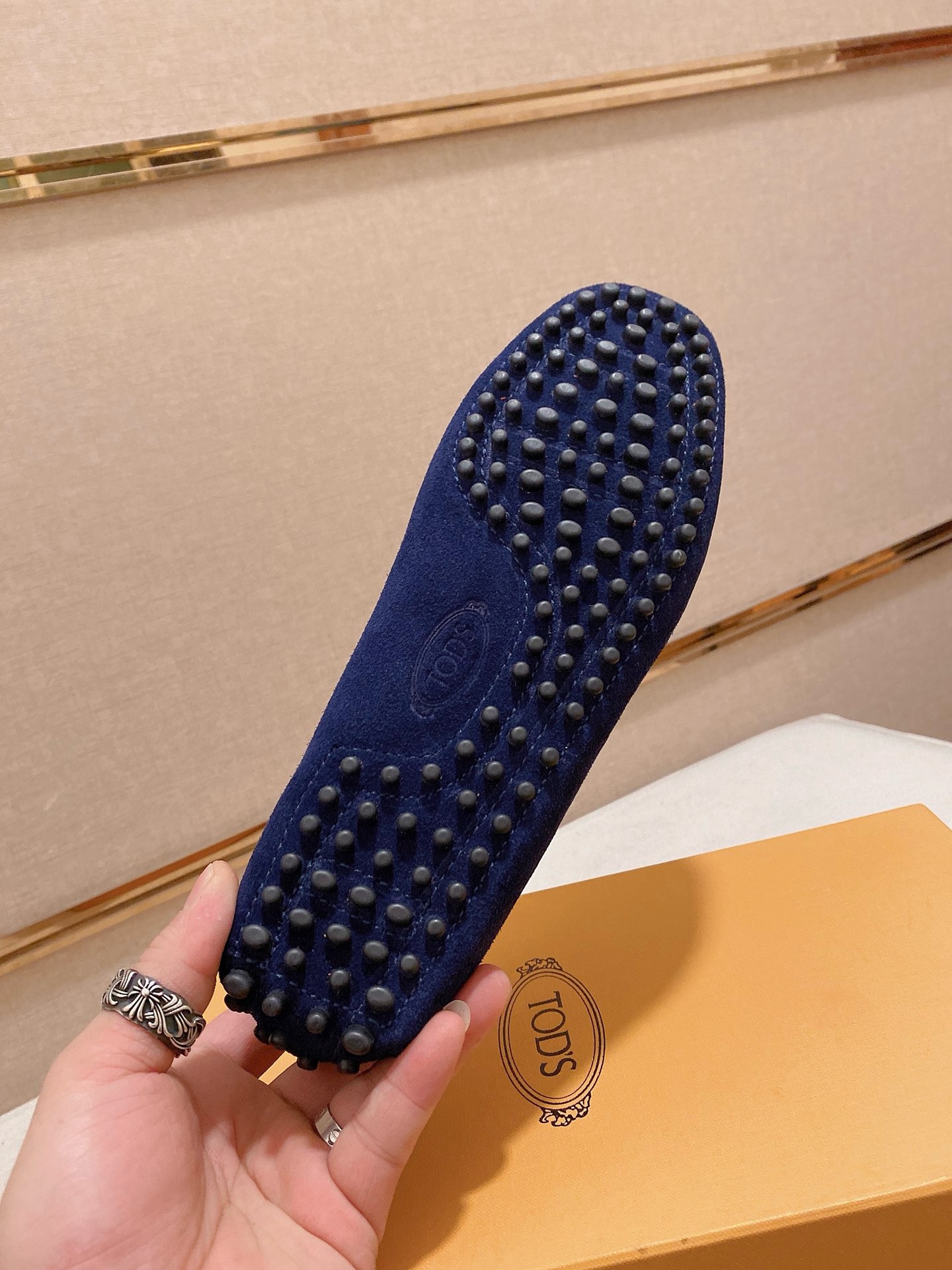 TOD'S Men's Blue Suede Driving Loafers Elegant and Comfortable Size 38-44 10 i1746438269613 9118 0 8