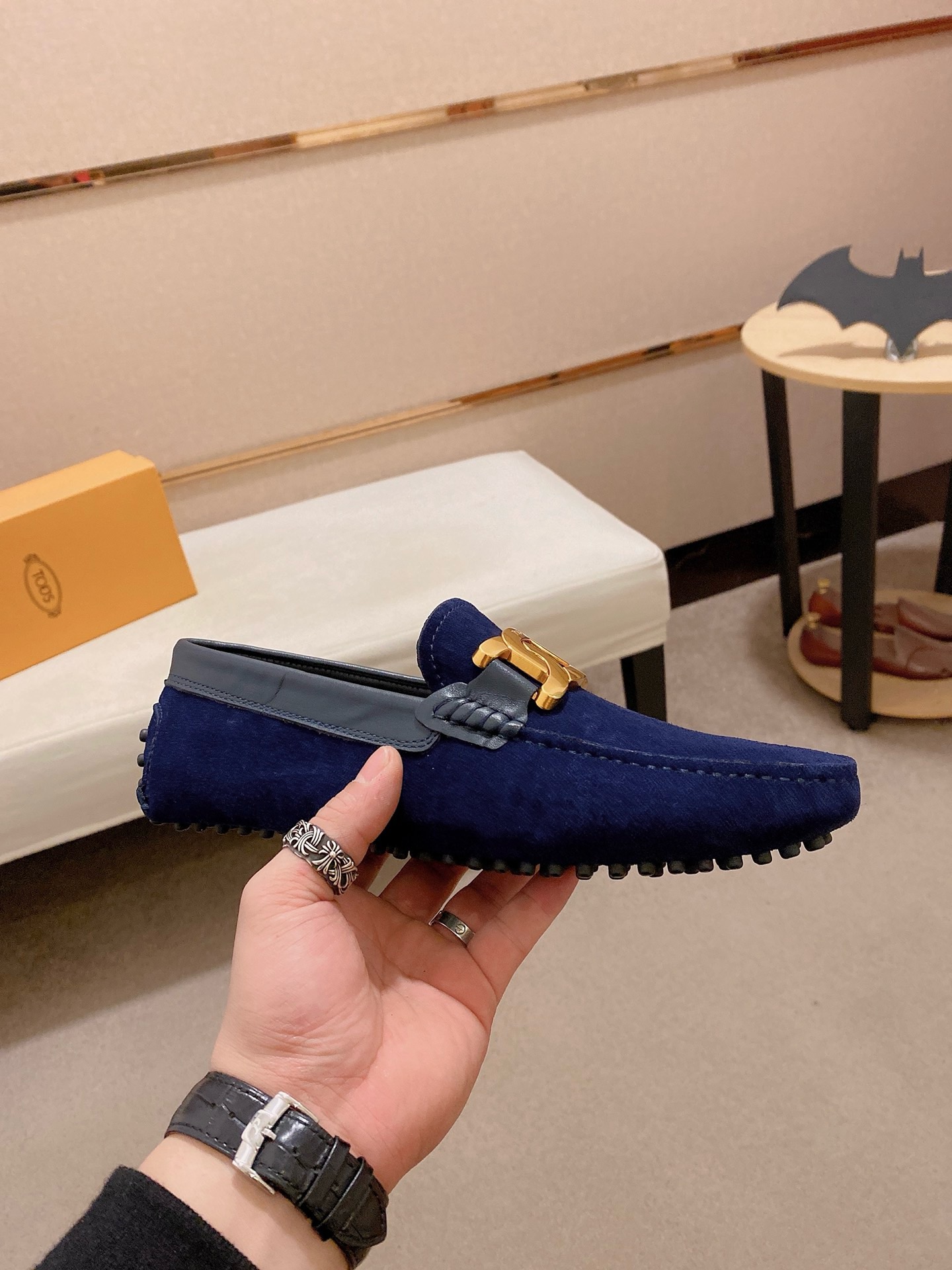 TOD'S Men's Blue Suede Driving Loafers Elegant and Comfortable Size 38-44 5 i1746438269613 9168 0 3