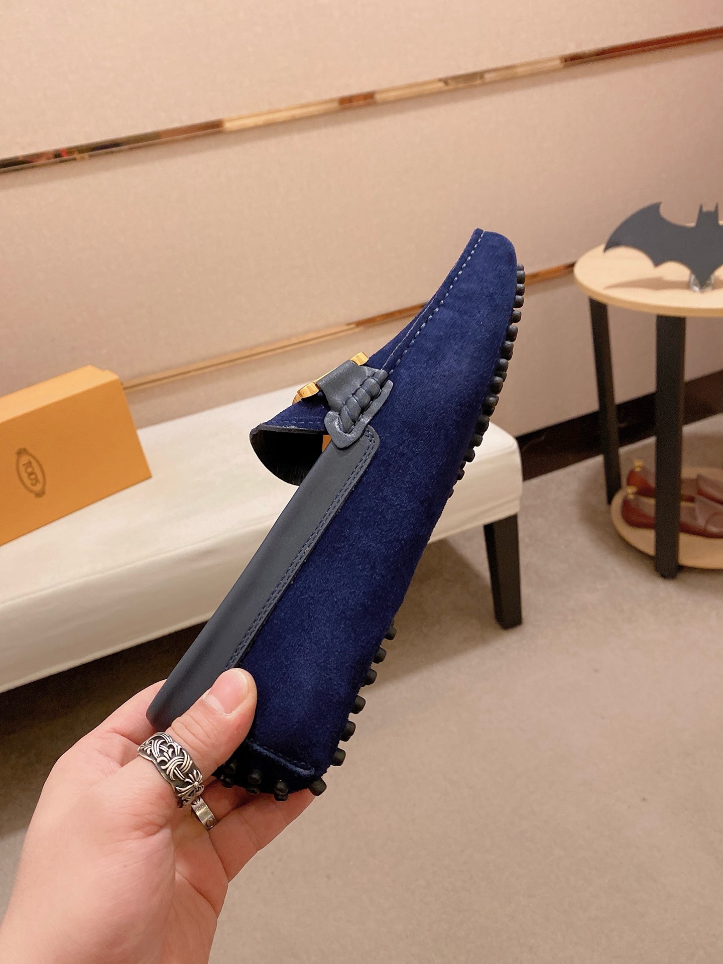 TOD'S Men's Blue Suede Driving Loafers Elegant and Comfortable Size 38-44 6 i1746438269614 4379 0 4