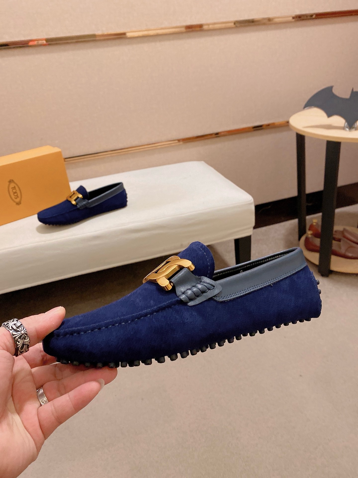 TOD'S Men's Blue Suede Driving Loafers Elegant and Comfortable Size 38-44 4 i1746438269972 1700 0 2