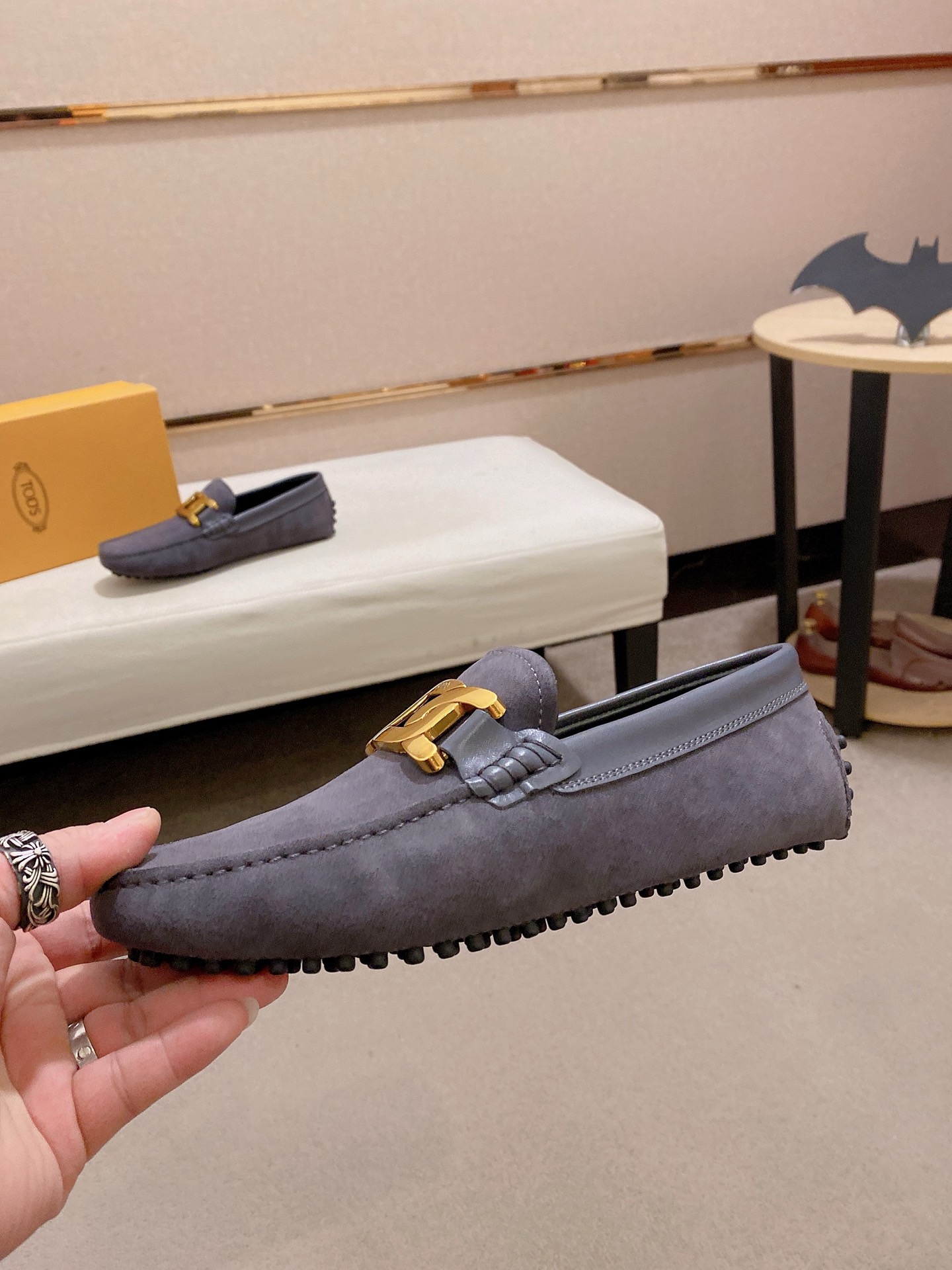 TOD'S Men's Suede Driving Loafers with iconic 'T' Buckle, Sizes 38-44 4 i1746438301857 2957 0 2