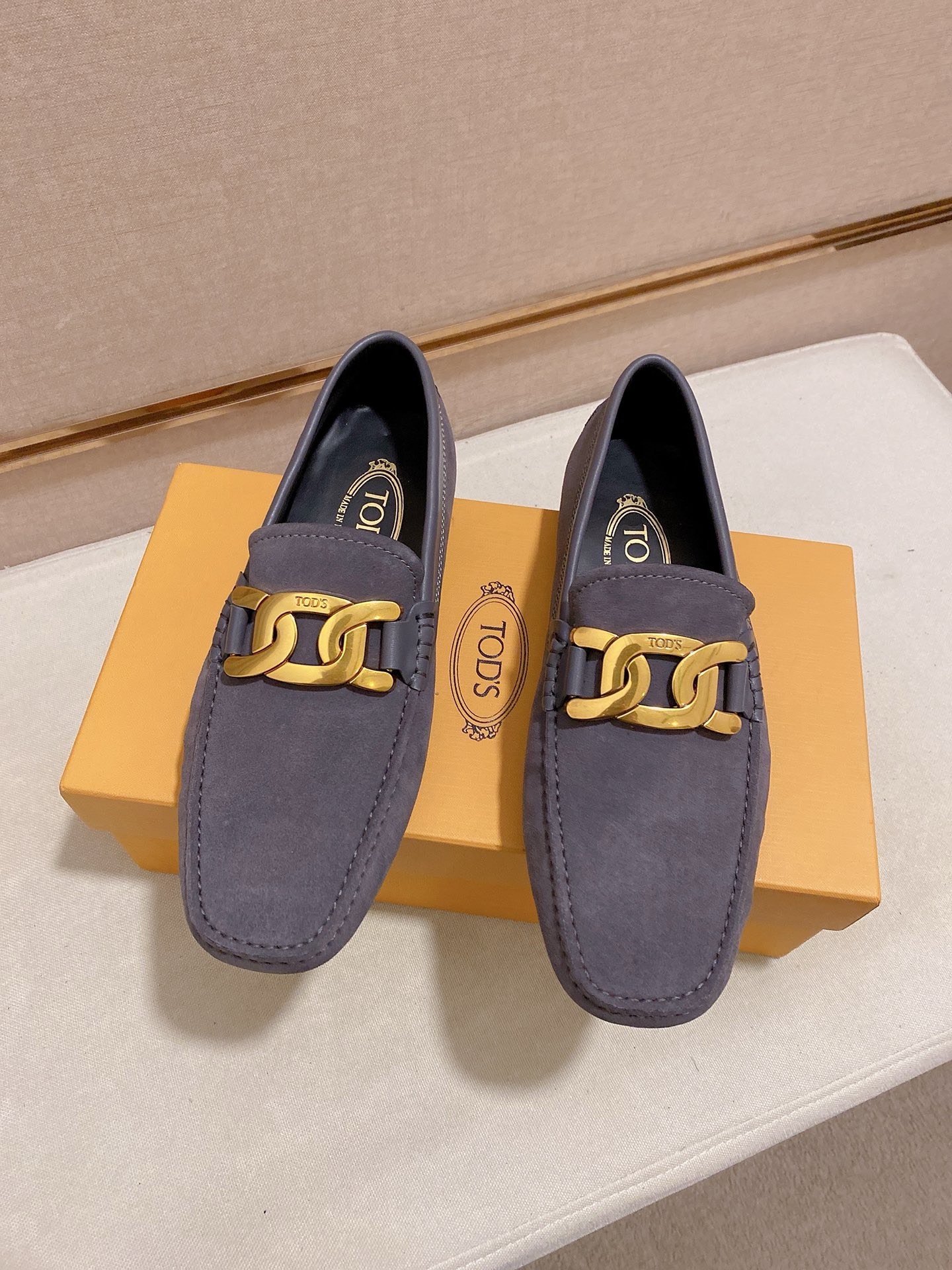 TOD'S Men's Suede Driving Loafers with iconic 'T' Buckle, Sizes 38-44 7 i1746438302110 2228 0 5