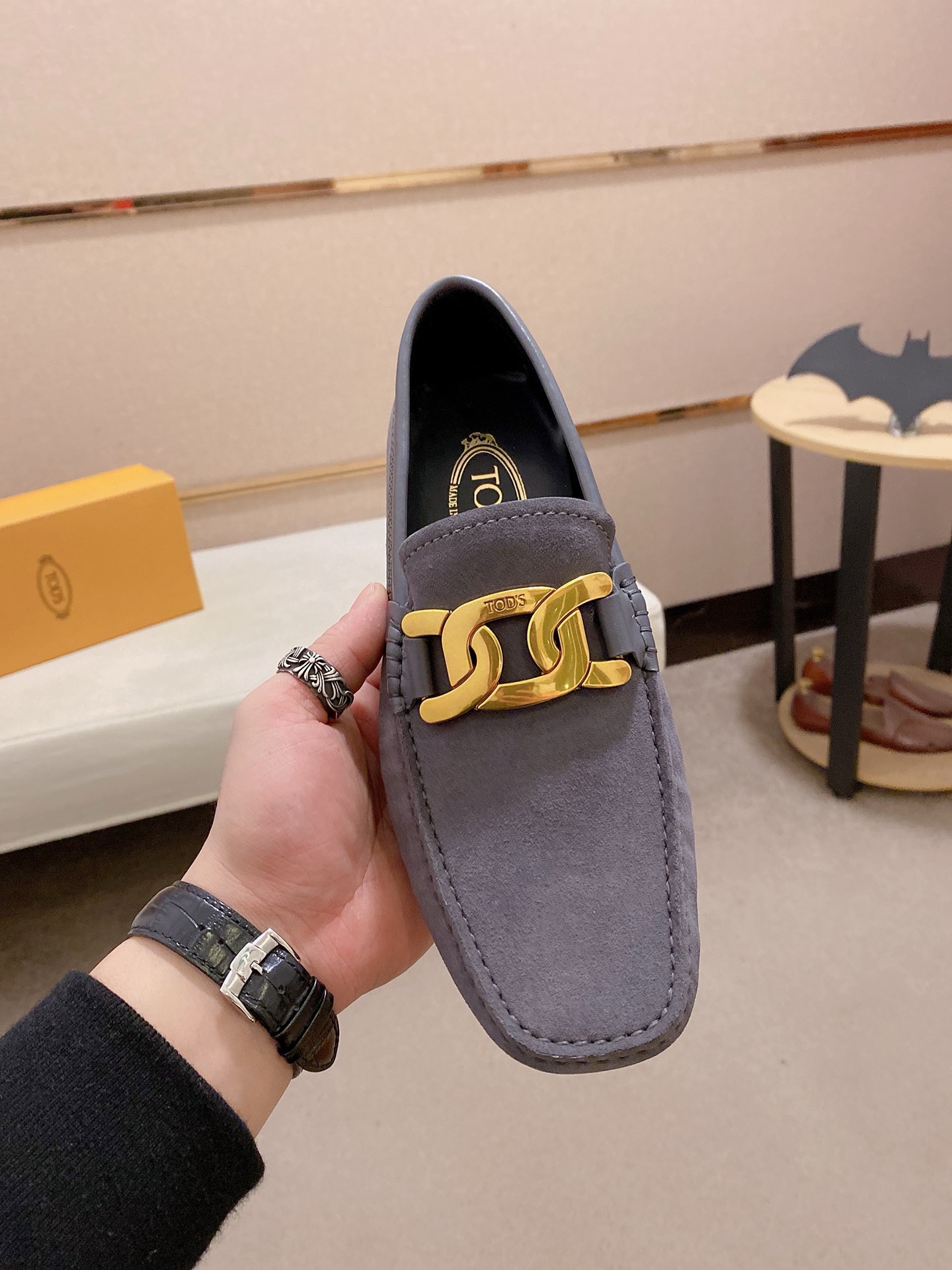 TOD'S Men's Suede Driving Loafers with iconic 'T' Buckle, Sizes 38-44 3 i1746438302580 8451 0 1
