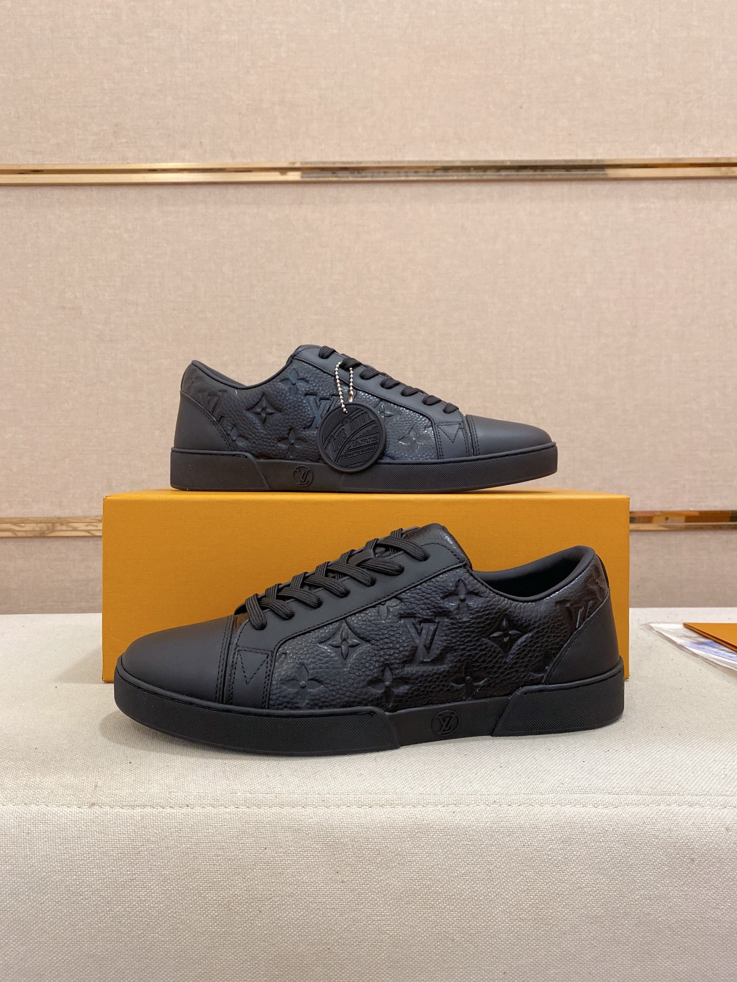 Louis Vuitton Men's Leather Monogram Embossed Low-Top Sneakers 8 i1746514661743 9689 0 5
